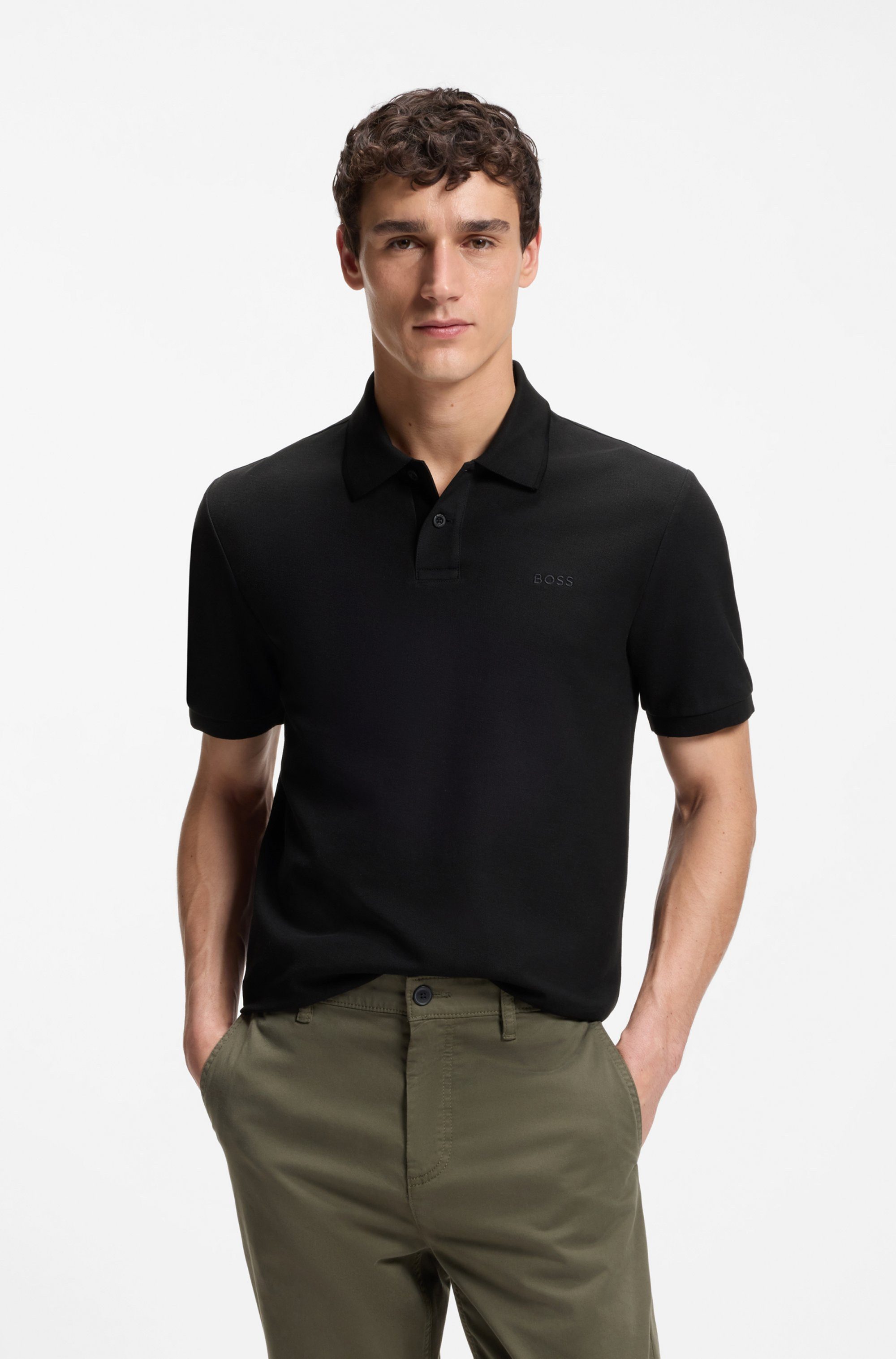 BOSS ORANGE Poloshirt Phoenix Regular Fit reine Baumwolle, Logostickerei