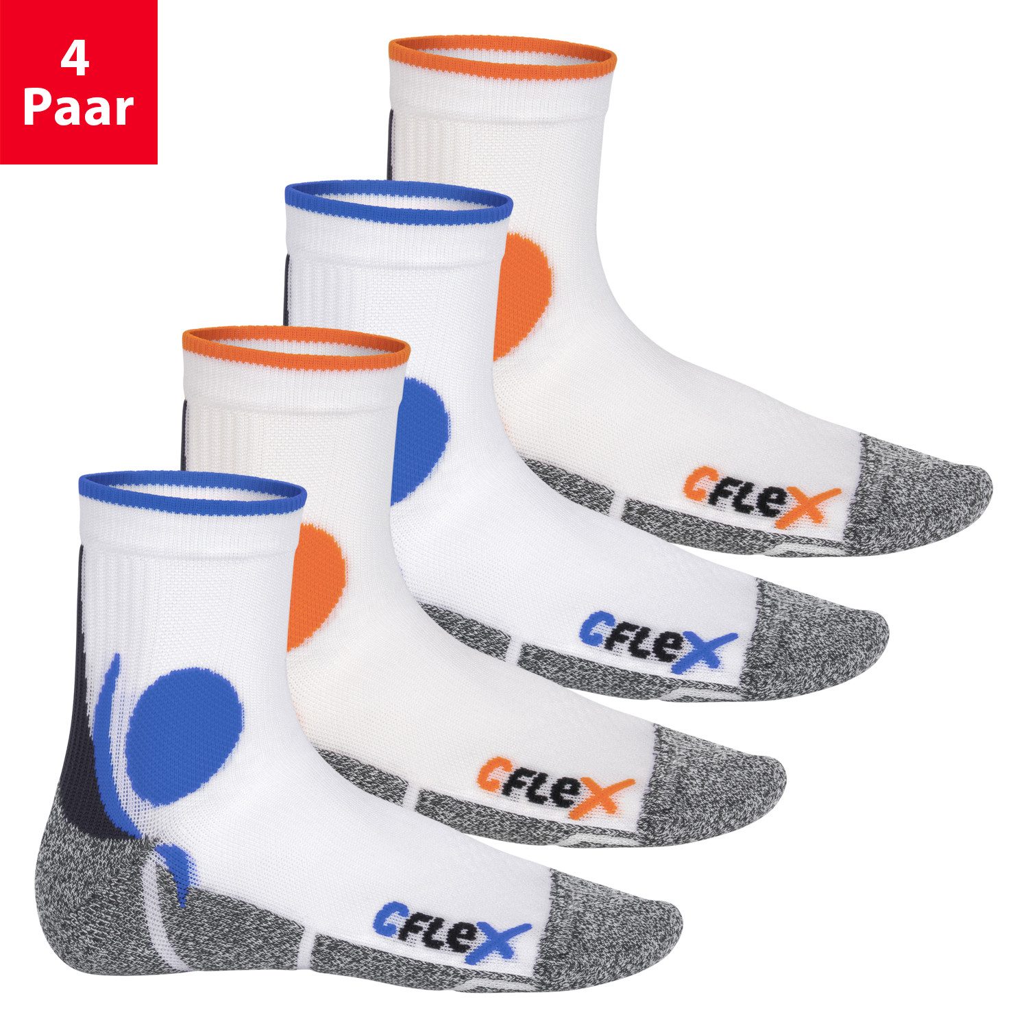 CFLEX Спортивні шкарпетки Damen und Herren Running Funktionssocken (4 Paar) Laufsocken