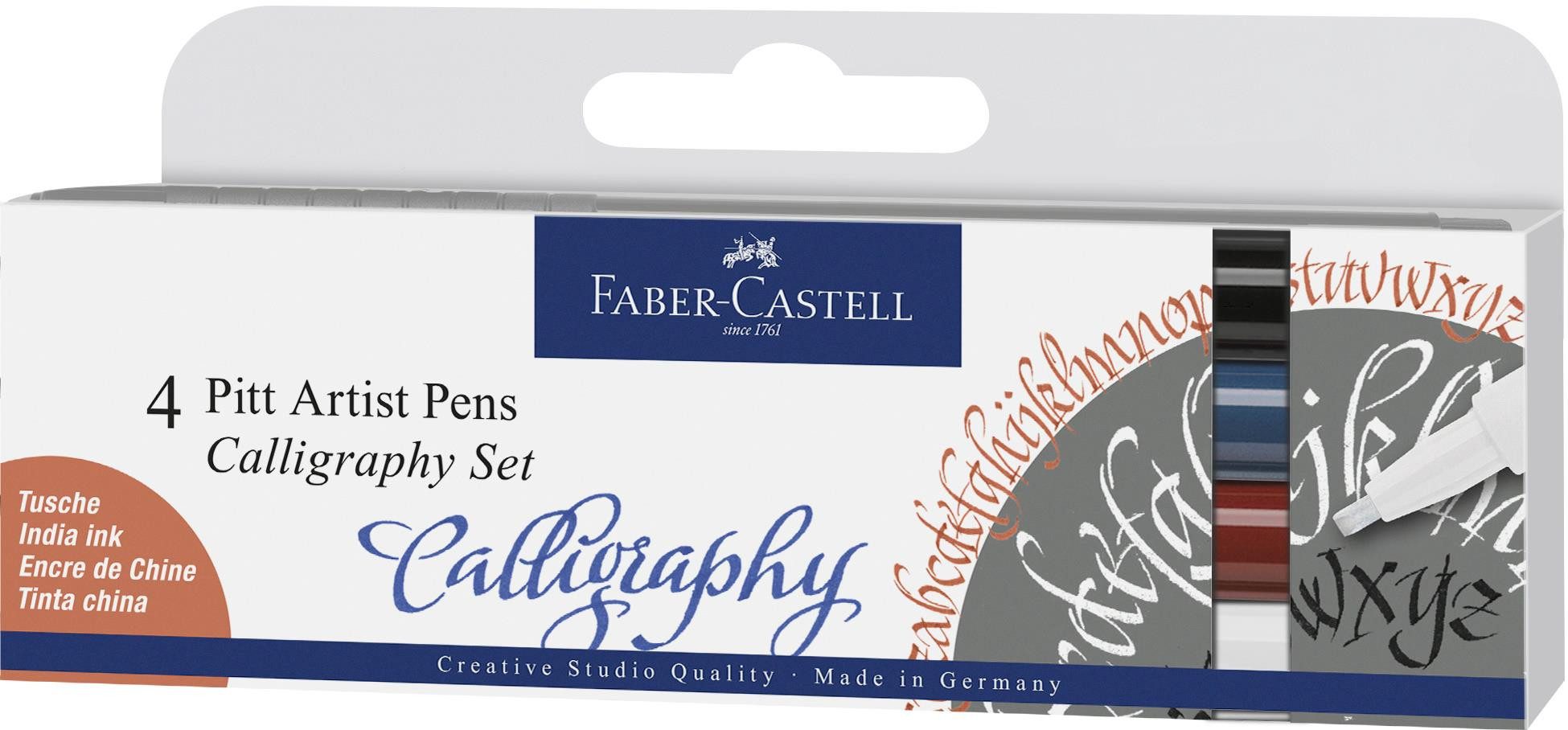 Faber-Castell Malstift Faber Castell Tuschestift Pitt Artist Pen C 4er-Set Standard
