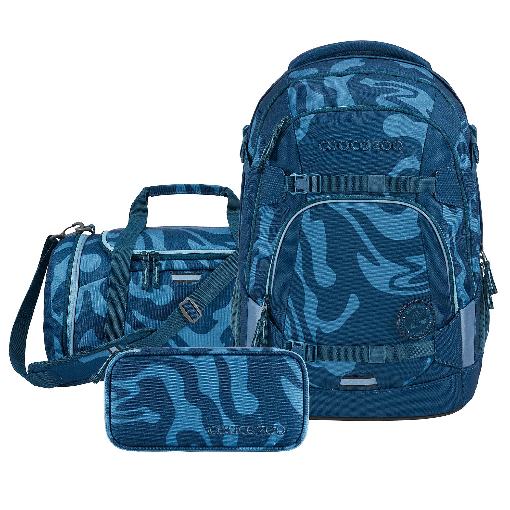 coocazoo Schulranzen Schulrucksack-Set MATE, Mäppchen Sporttasche (3-tlg)