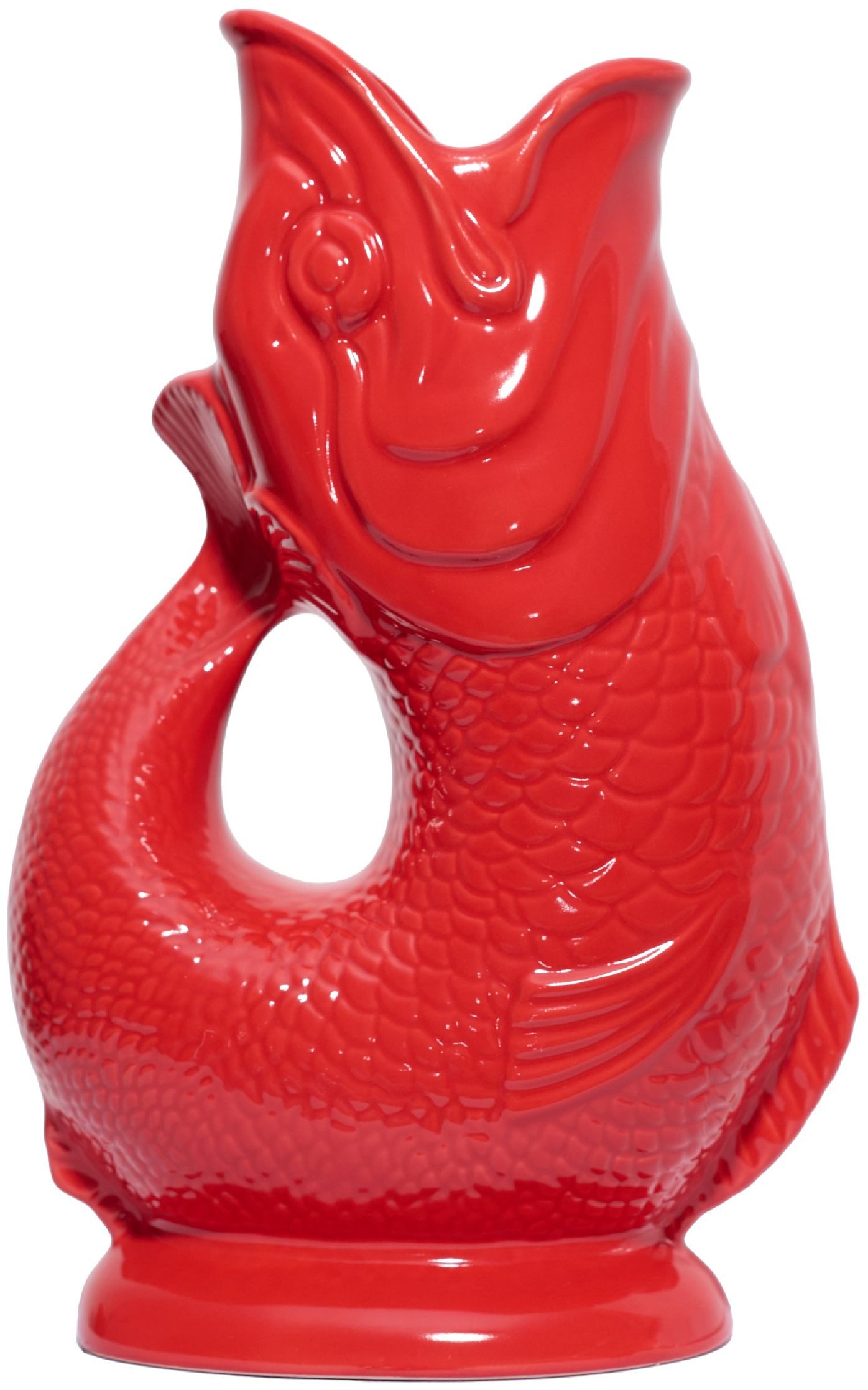 Gluckigluck Wasserkaraffe, (Original Gluggle Jug aus England), mit Gluckergeräusch, handgefertigt, ikonisches Fisch-Design, 1,2 L