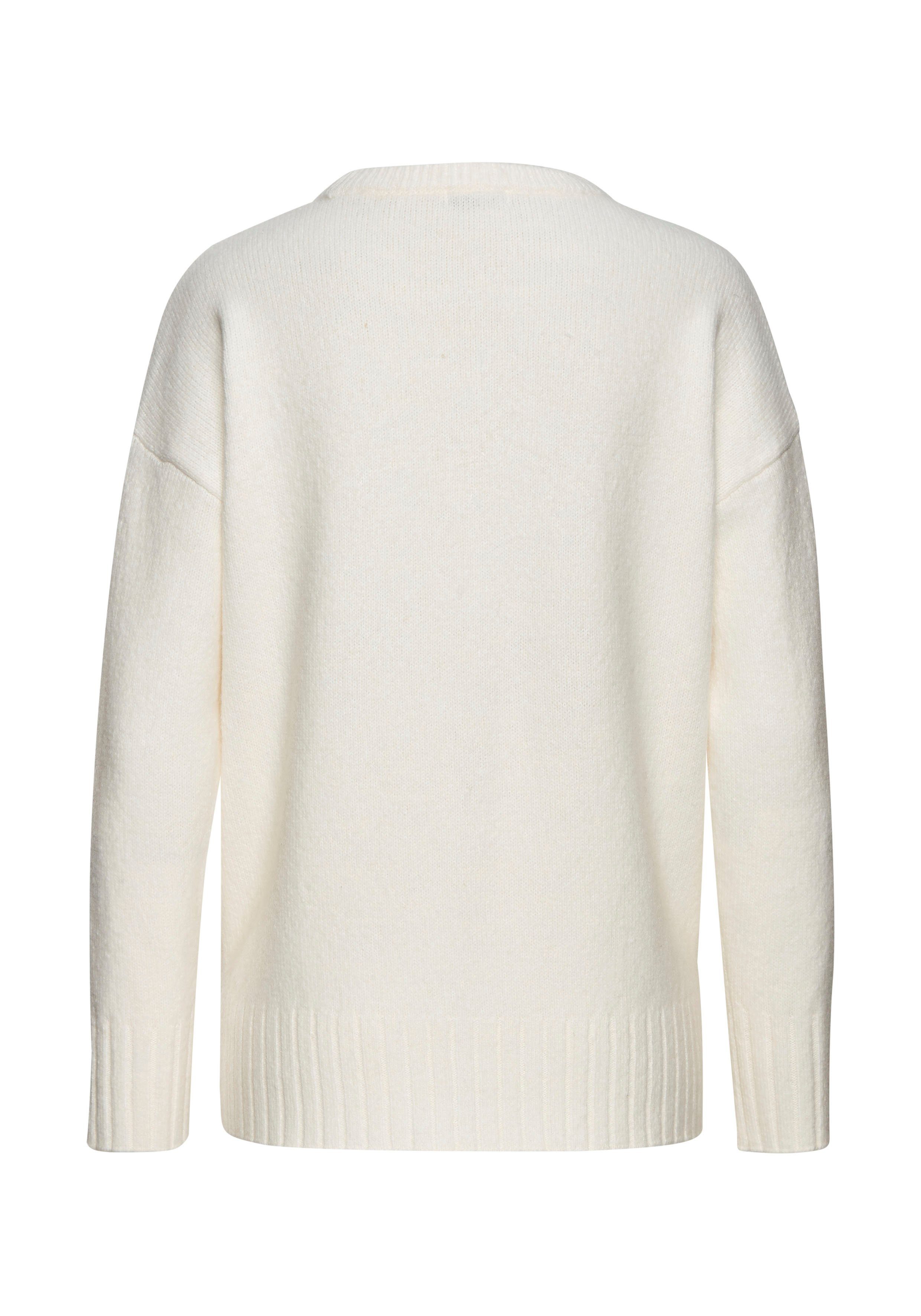 LASCANA Rundhalspullover aus supersofter Strickqualität kuscheliger Strickpullover, weicher Strick, bequem lockere Form, Basic – Bild 4 von 5