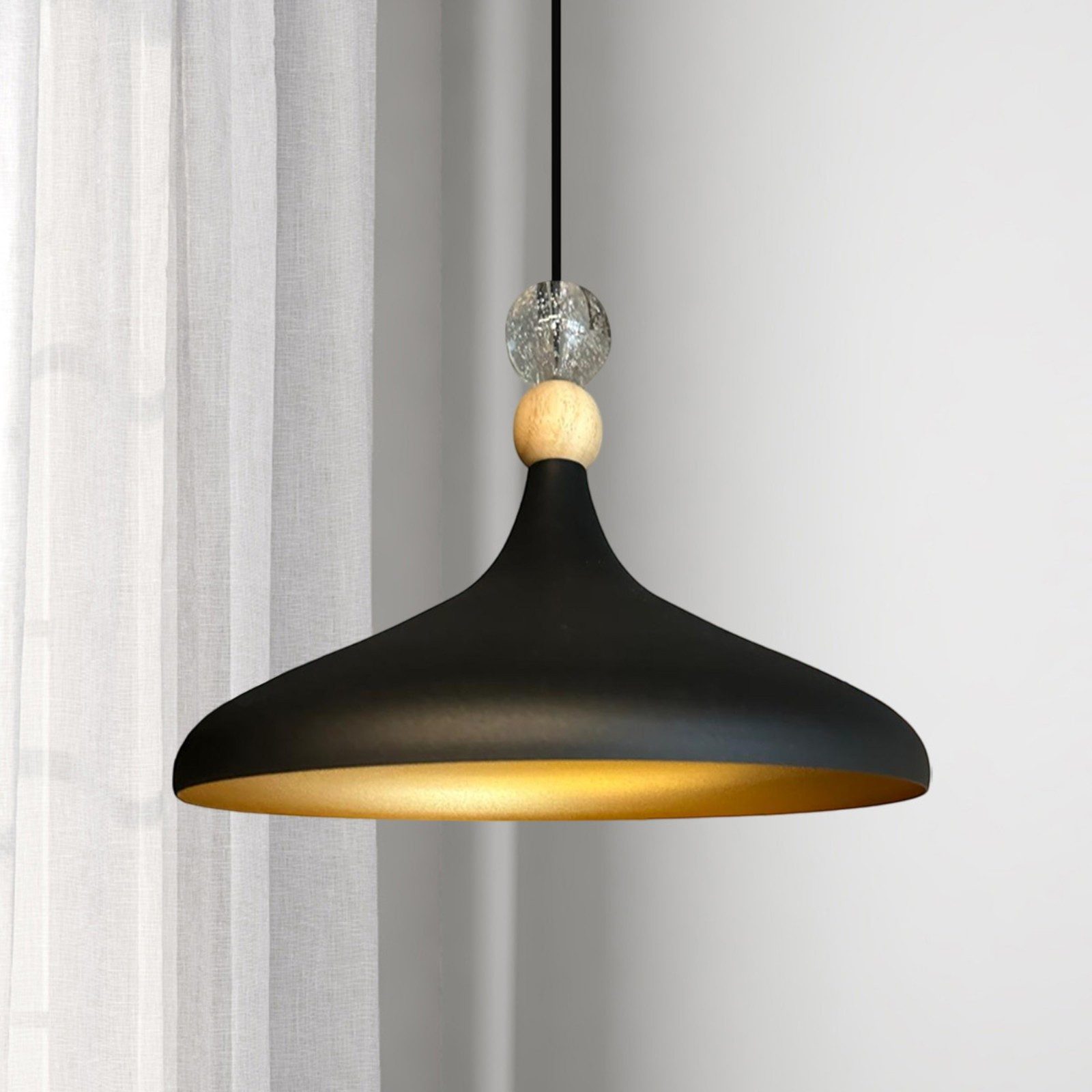 Bamyum Pendelleuchte Champion Ø35 cm Metall E27 Moderne Lampe, Ohne Leuchtmittel, ohne Leuchtmittel