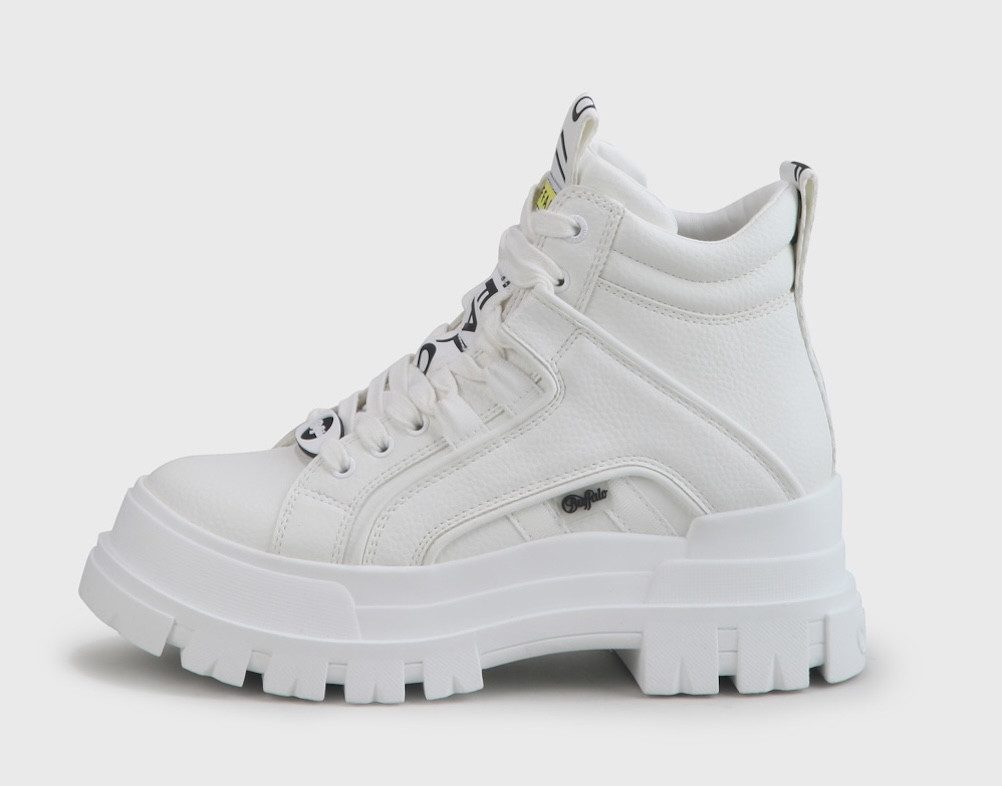 Buffalo ASPHA NC MID Schnürboots Plateauboots, Schnürstiefelette, High Top Sneaker in monochromer Optik