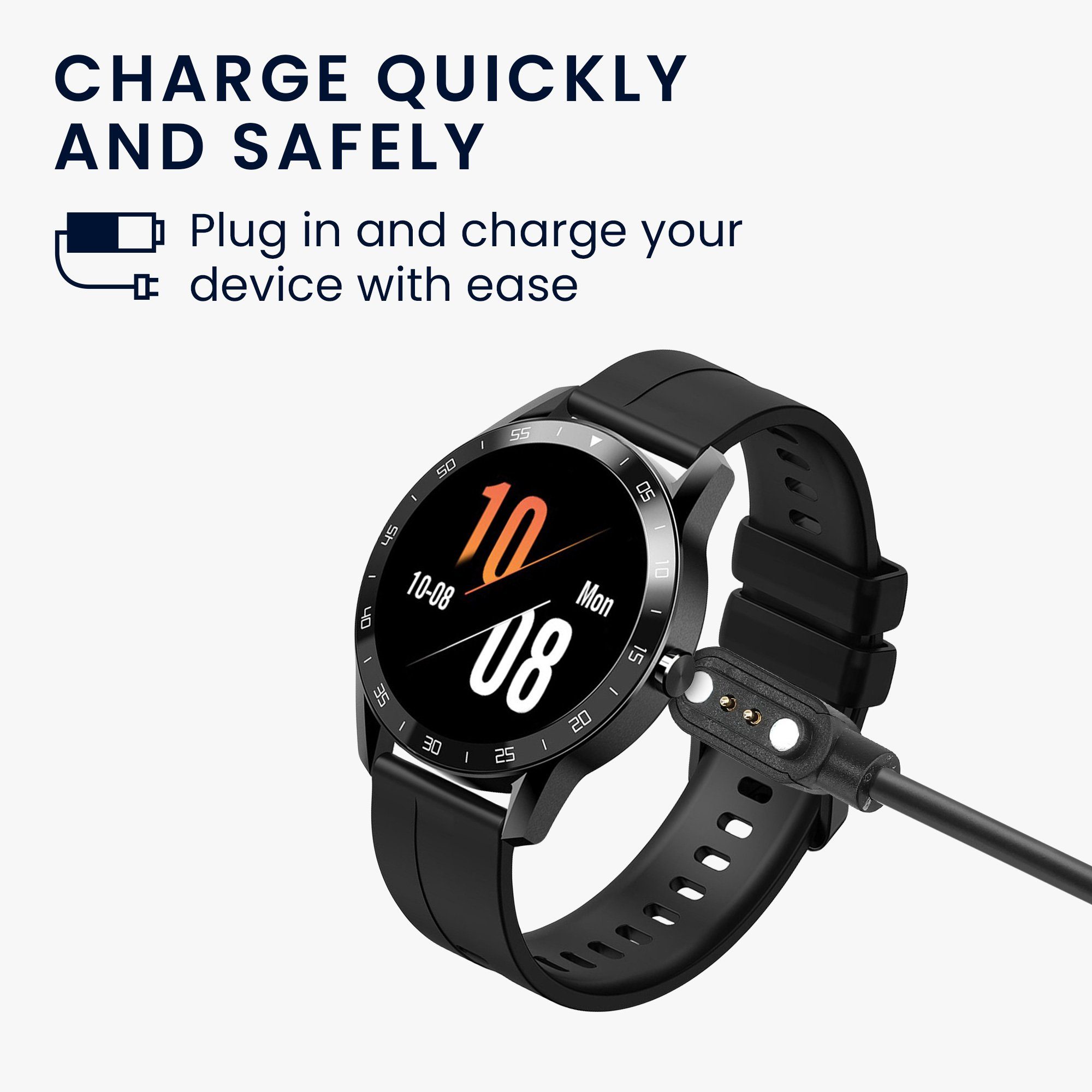 kwmobile Smartwatch Ladekabel für Blackview X1 (Number B00101) / X2 Smartwatch Smartphone-Ladegerät (1-tlg., USB Ladekabel für Smartwatch Aufladekabel - Fitnesstracker Ersatzkabel)