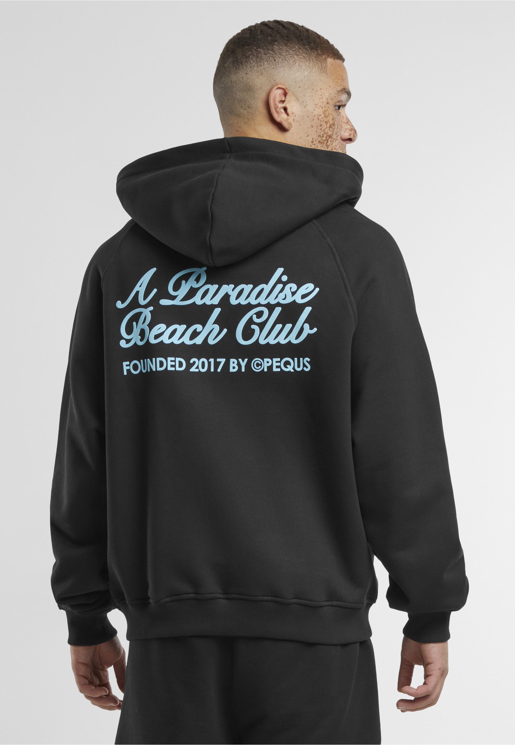 PEQUS Sweatjacke PEQUS PEQUS A Paradise Beach Club Back Logo Zip-Hoodie