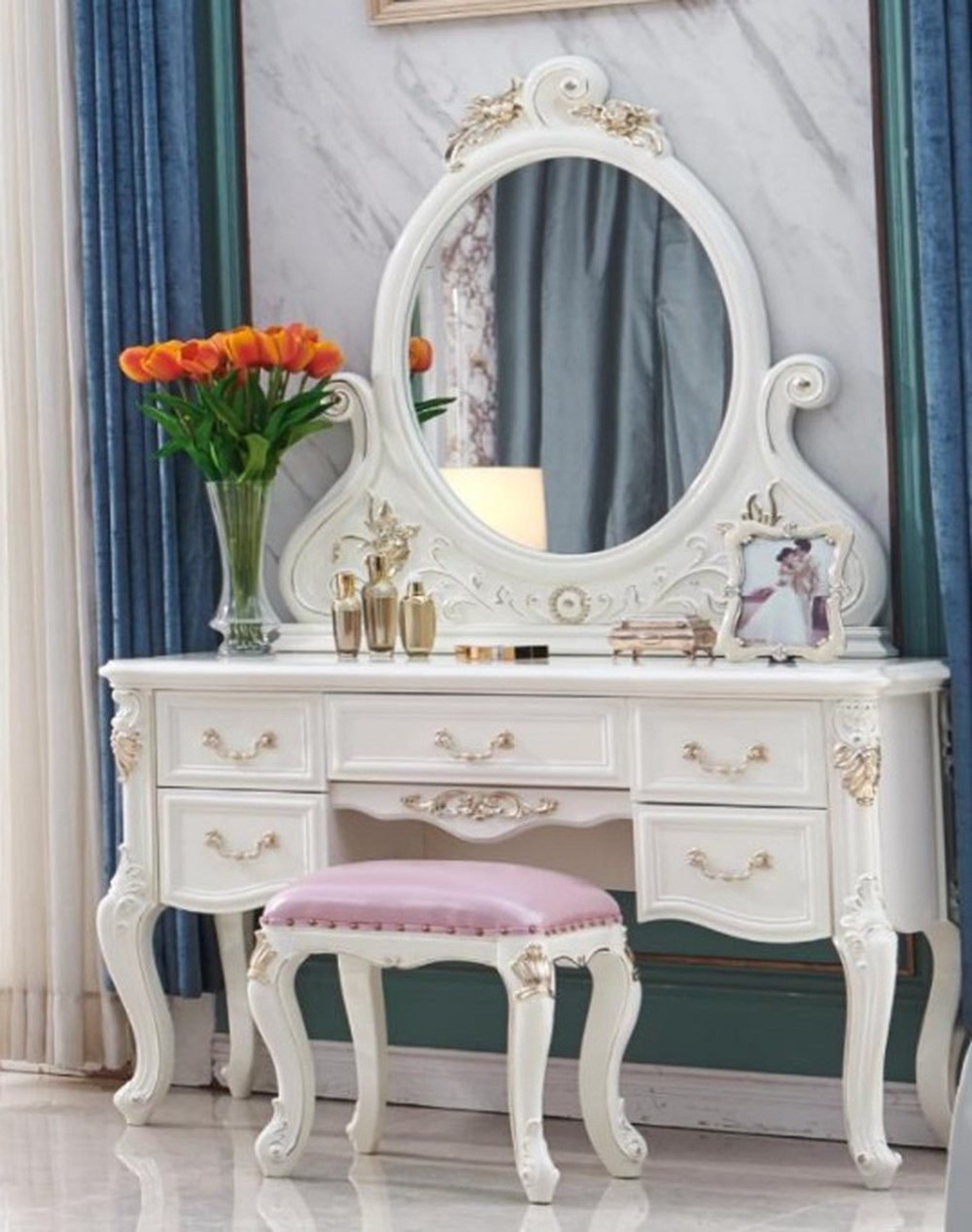 JVmoebel Schminktisch Toilettentisch Schminktisch Kosmetiktisch Frisiertisch