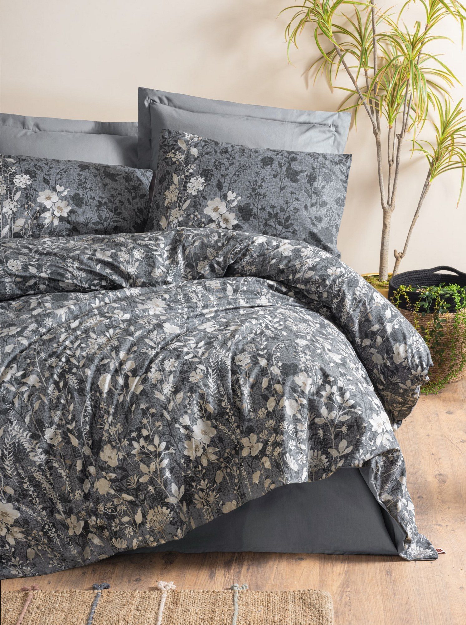 L'Essentiel Maison Bettwäsche Set Modernes Anthrazit, günstig online kaufen