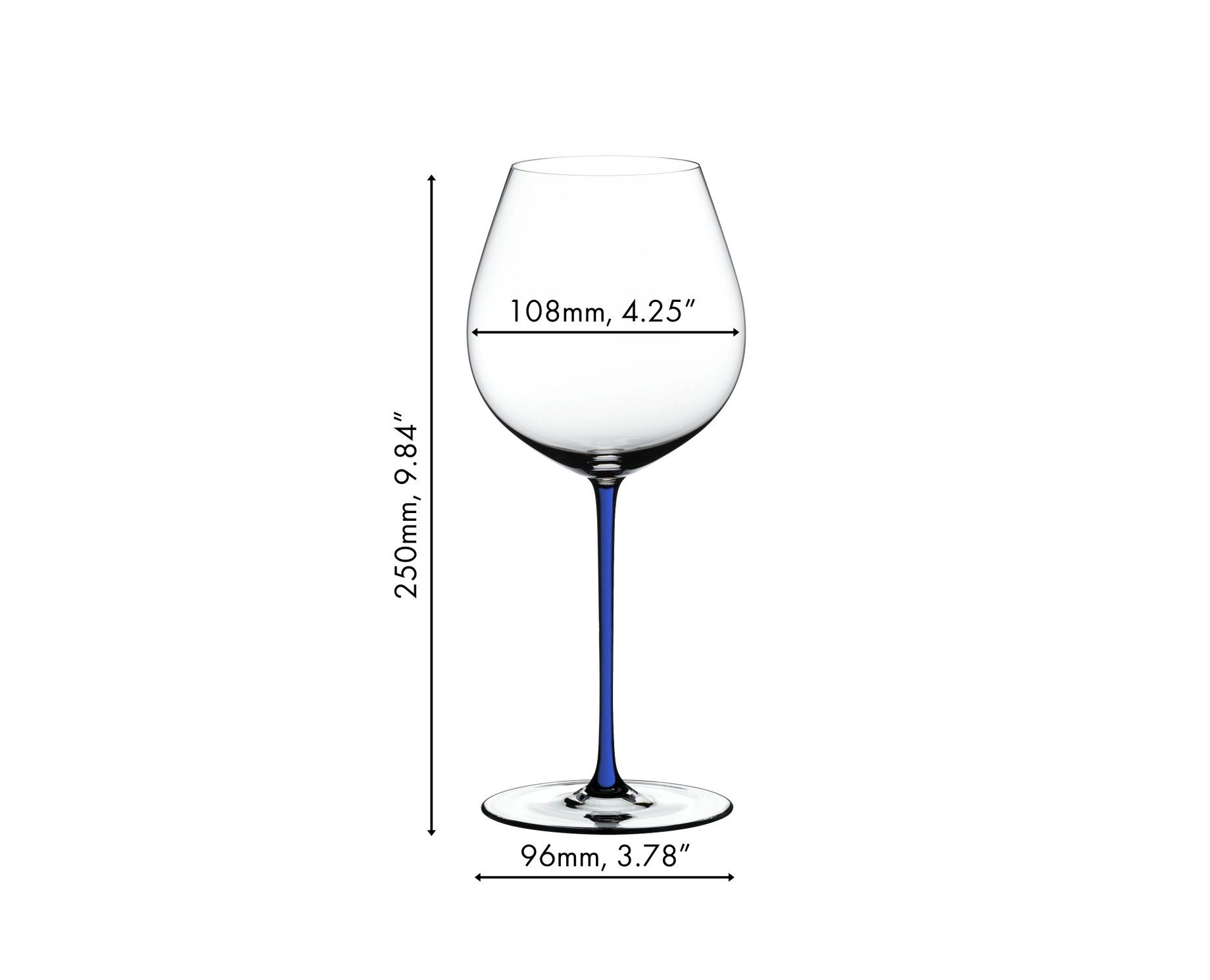 RIEDEL THE WINE GLASS COMPANY Rotweinglas Riedel Fatto a Mano Pinot Noir Dunkelblau, Kristallglas