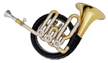 Classic Cantabile Signaltrompete Bb Posthorn - Hochwertiges Ventil Jagdhorn - Fürst Pless Horn - Schallbecher 125mm, 11,5mm Bohrung - inkl. Mundstück & Tasche