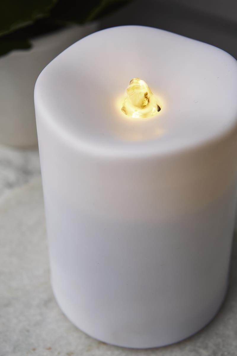 STAR TRADING LED-Kerze LED Dekokerze/Brunnen Quelle des Feuers USB/Batterie Timer Wasserkerze, LED Classic, warmweiß (2100K bis 3000K)