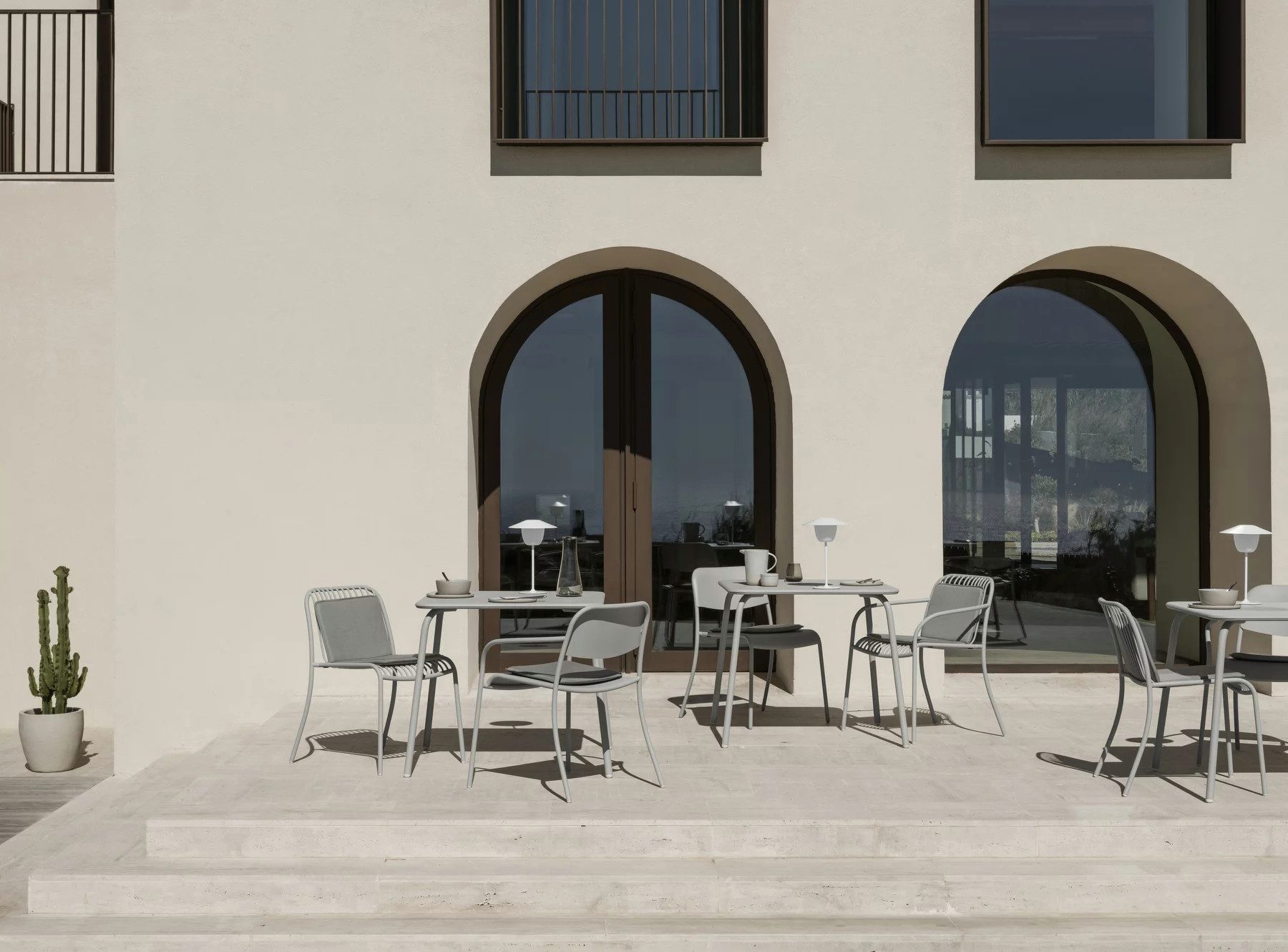 blomus Gartenstuhl Blomus -YUA WIRE- Gartenstuhl Silk Gray 60 x 60 x 77 cm