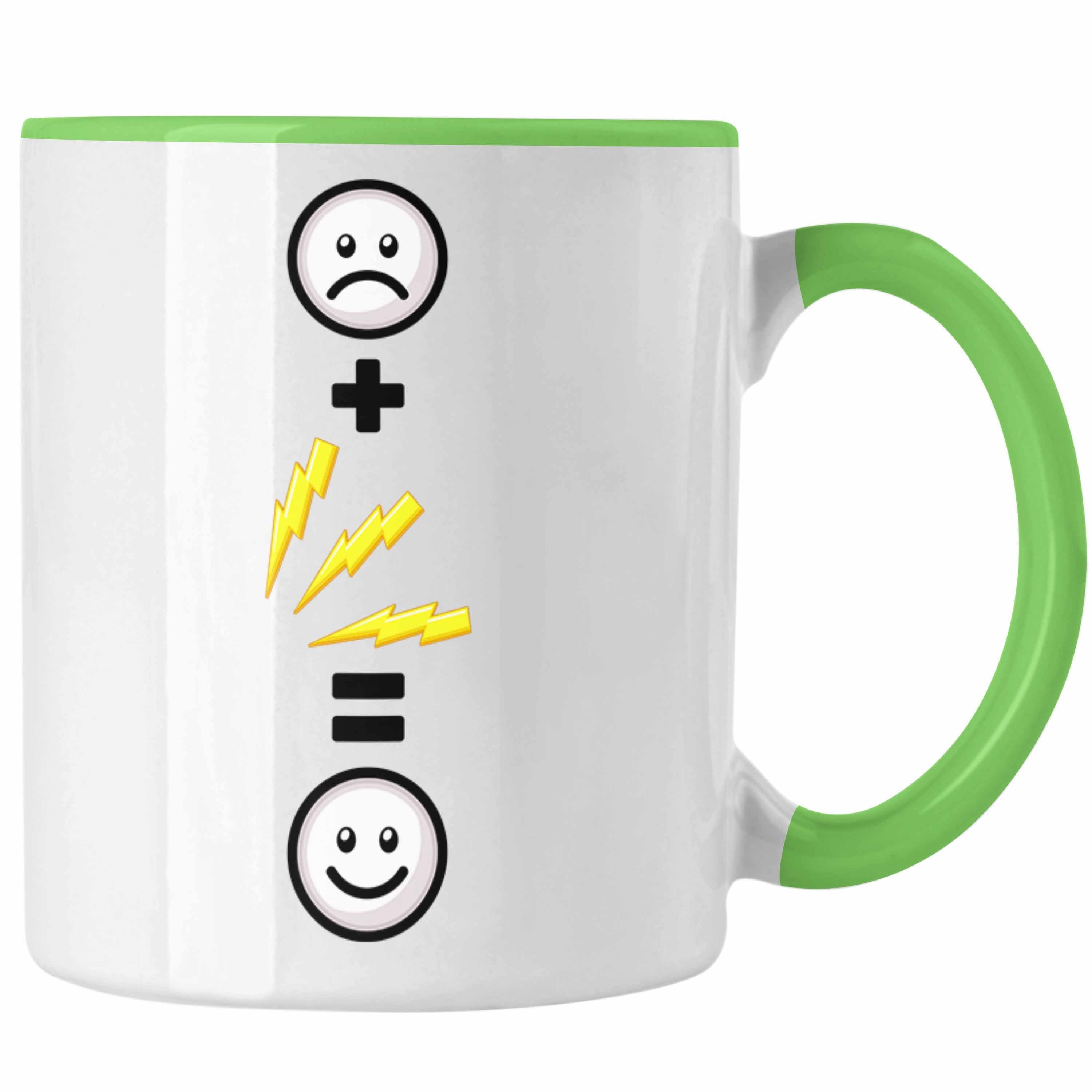 Tasse :(E Trendation Elektriker für Geschenk Grün Lustige Elektroniker Geschenkidee Tasse