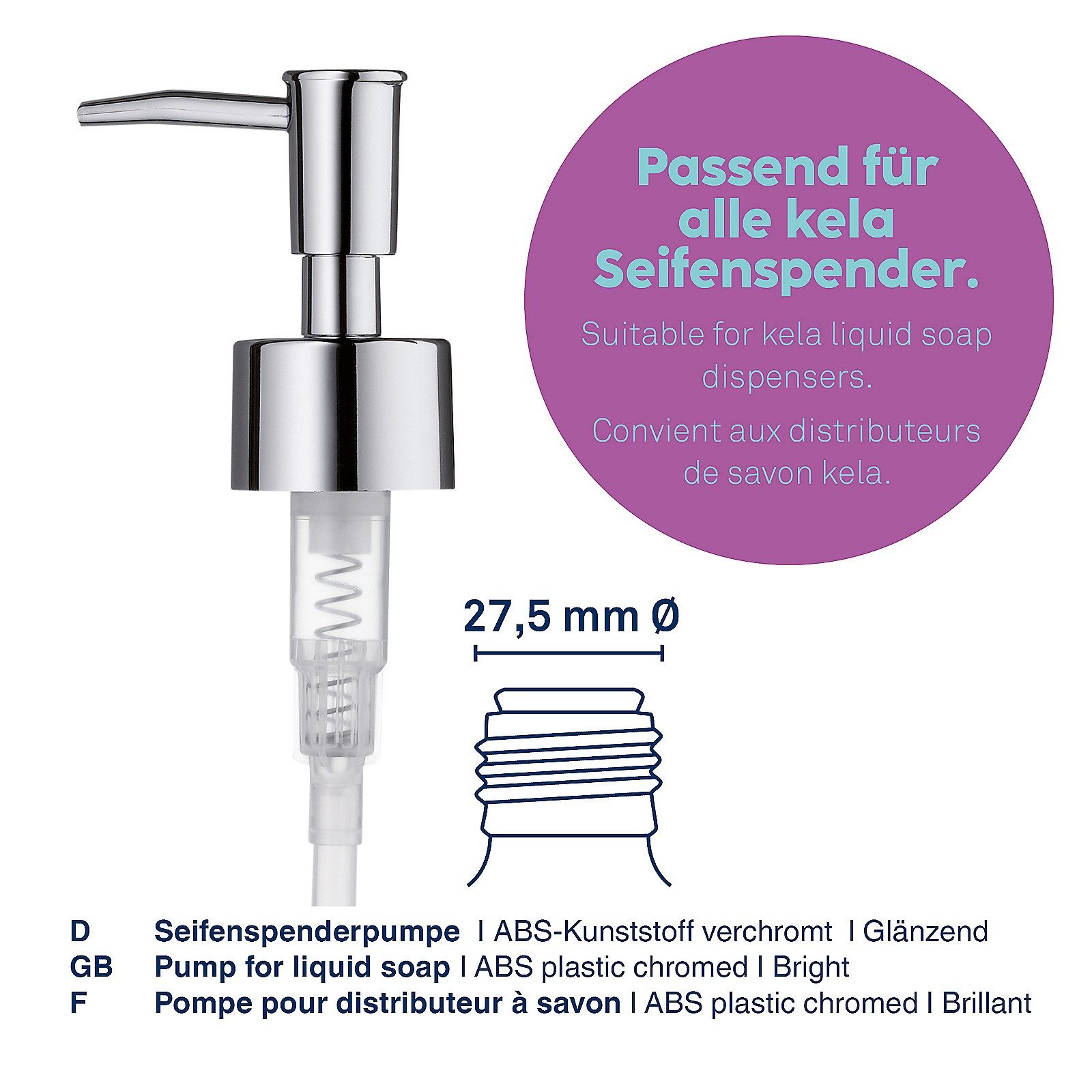 kela Ersatz-Pumpkopf Lina, Ersatzpumpe, Plastikröhrchen kann günstig online kaufen