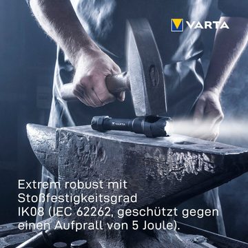 VARTA Taschenlampe Indestructible BL20 Pro 6 Watt LED (7-St), wasser- und staubdicht, stoßabsorbierend, eloxiertes Aluminium Gehäuse