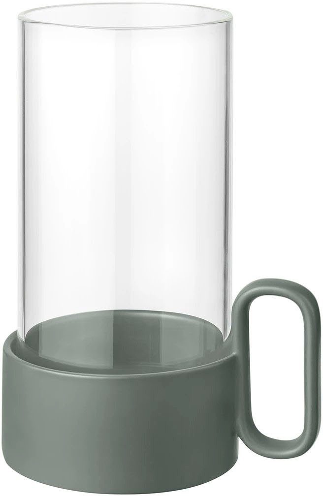 blomus Торшеры Windlicht YURAGI (1 St), aus Steingut und Glas, Höhe ca. 21 cm