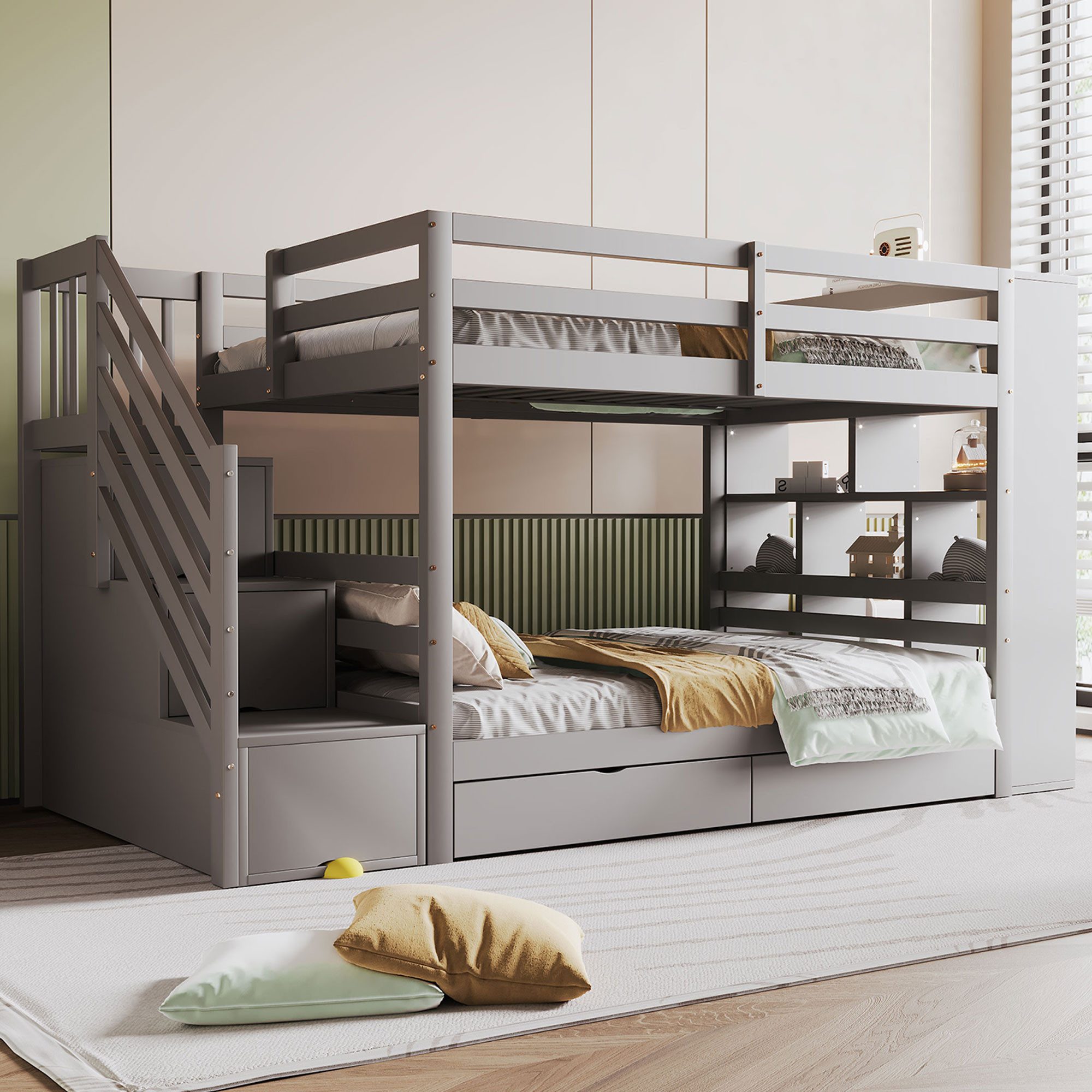 Flieks Etagenbett, Kinderbett 90x200cm mit 2 günstig online kaufen