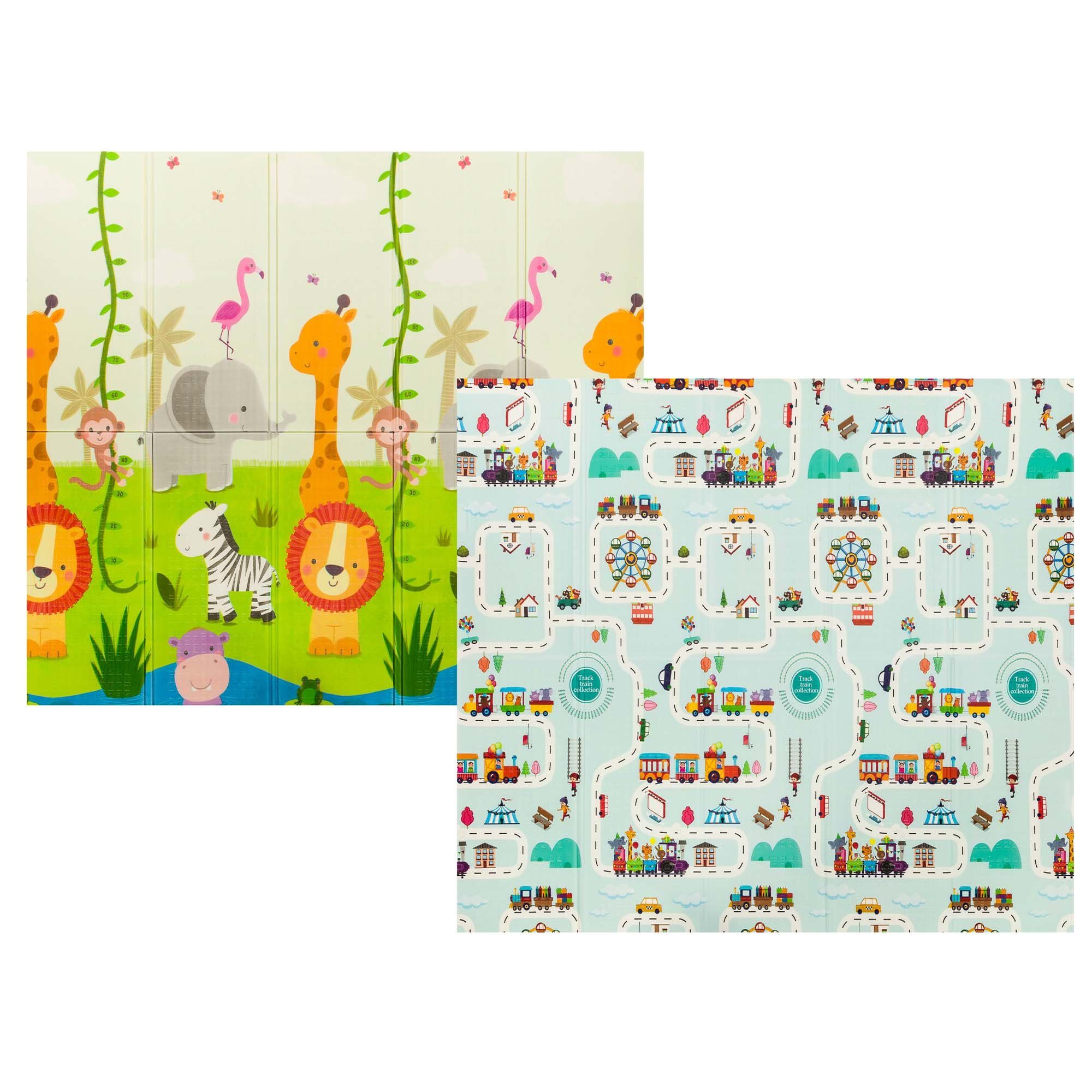 lionelo Spielmatte ROBBY MULTICOLOR,  Zusammengeklappt nimmt wenig Platz - kaum 10 cm dick