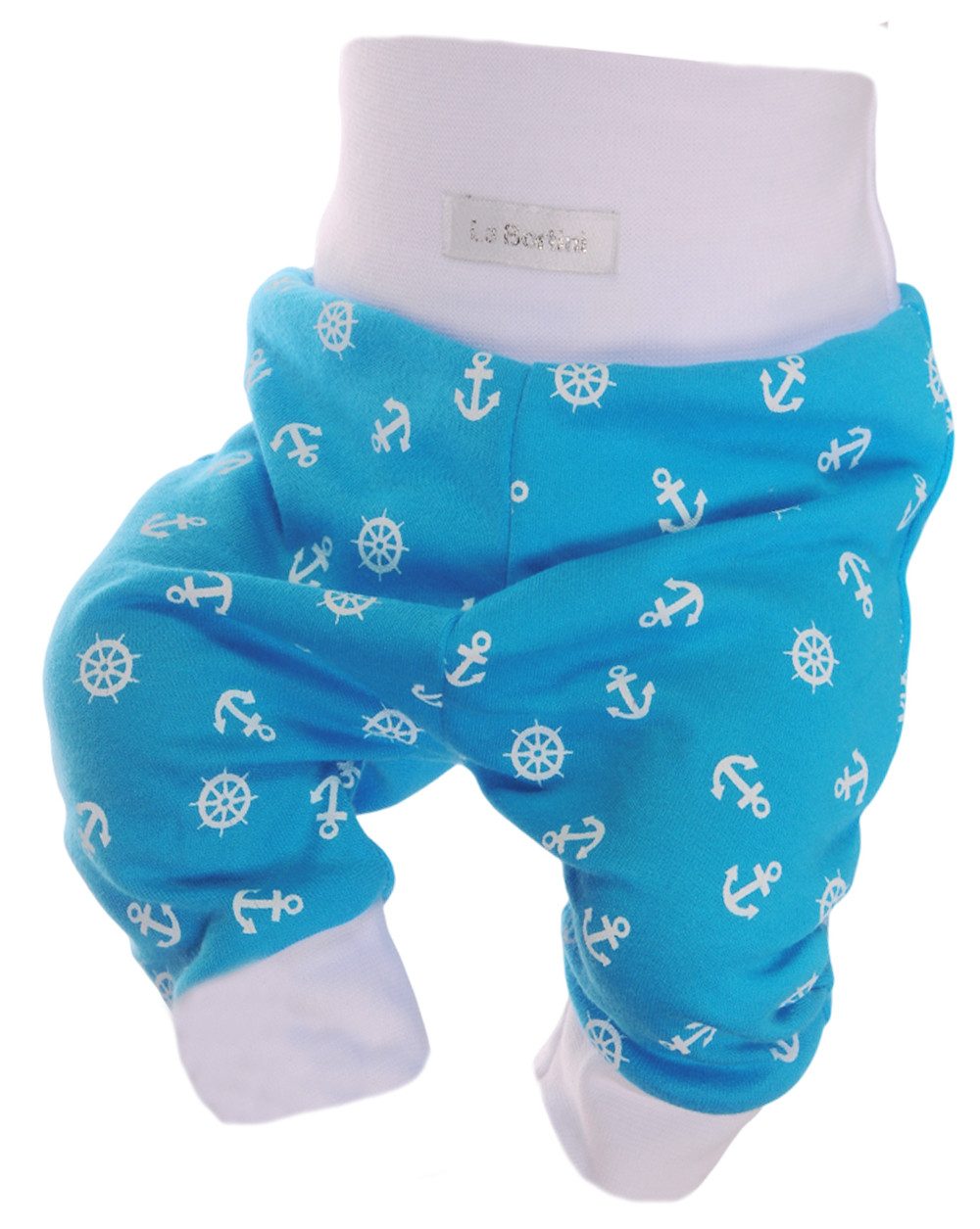 Schlupfhose Baby Hose Erstlingshose Mitwachshose in Türkis