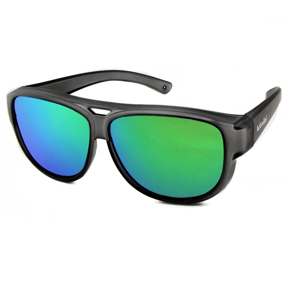 ActiveSol SUNGLASSES Sonnenbrille Überziehsonnenbrille El Aviador Grau Verspiegelt | Sonnenbrillen