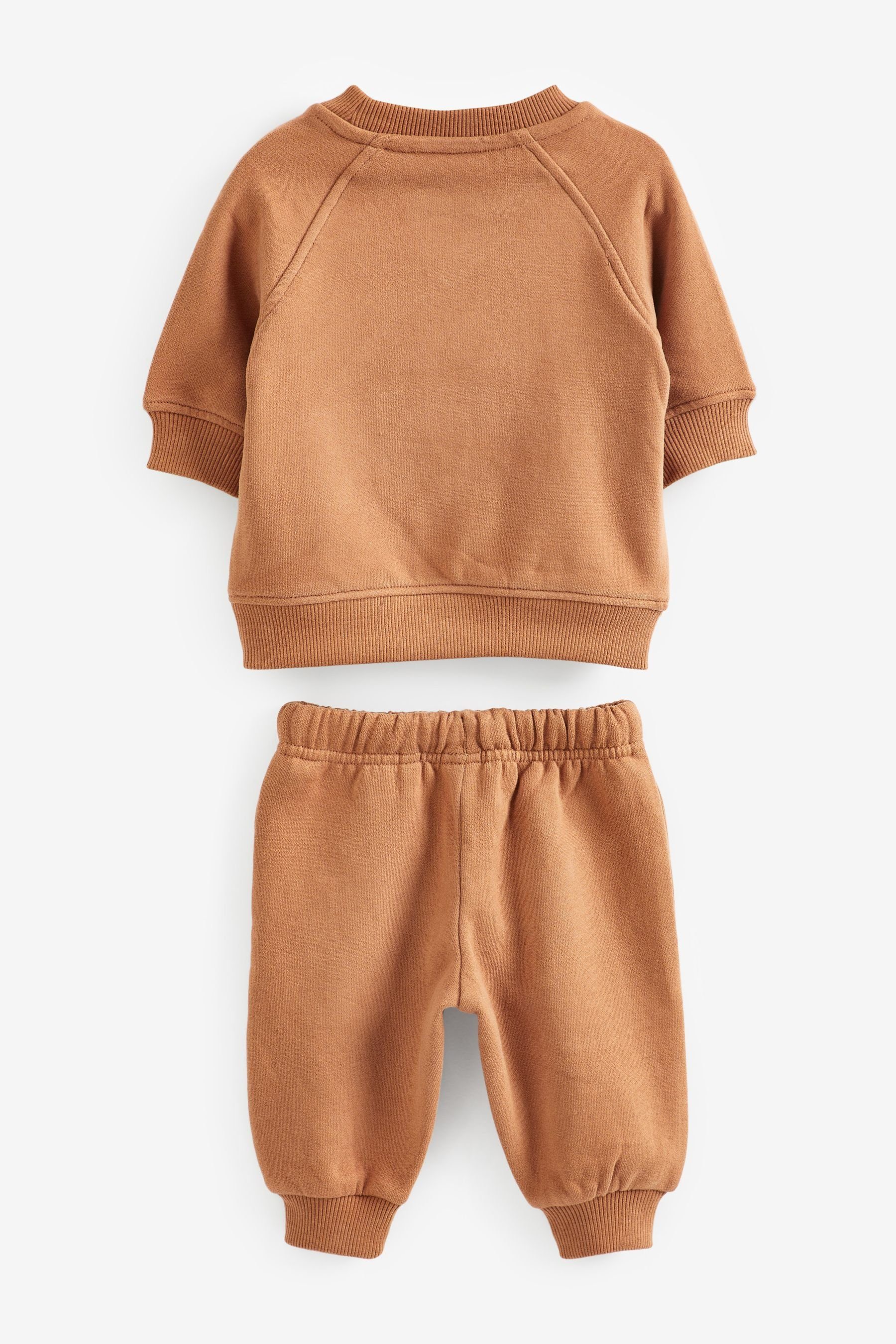 Tan Weiches Next Oversized-Sweatshirt und Brown Jogginghose (2-tlg) Sweatanzug