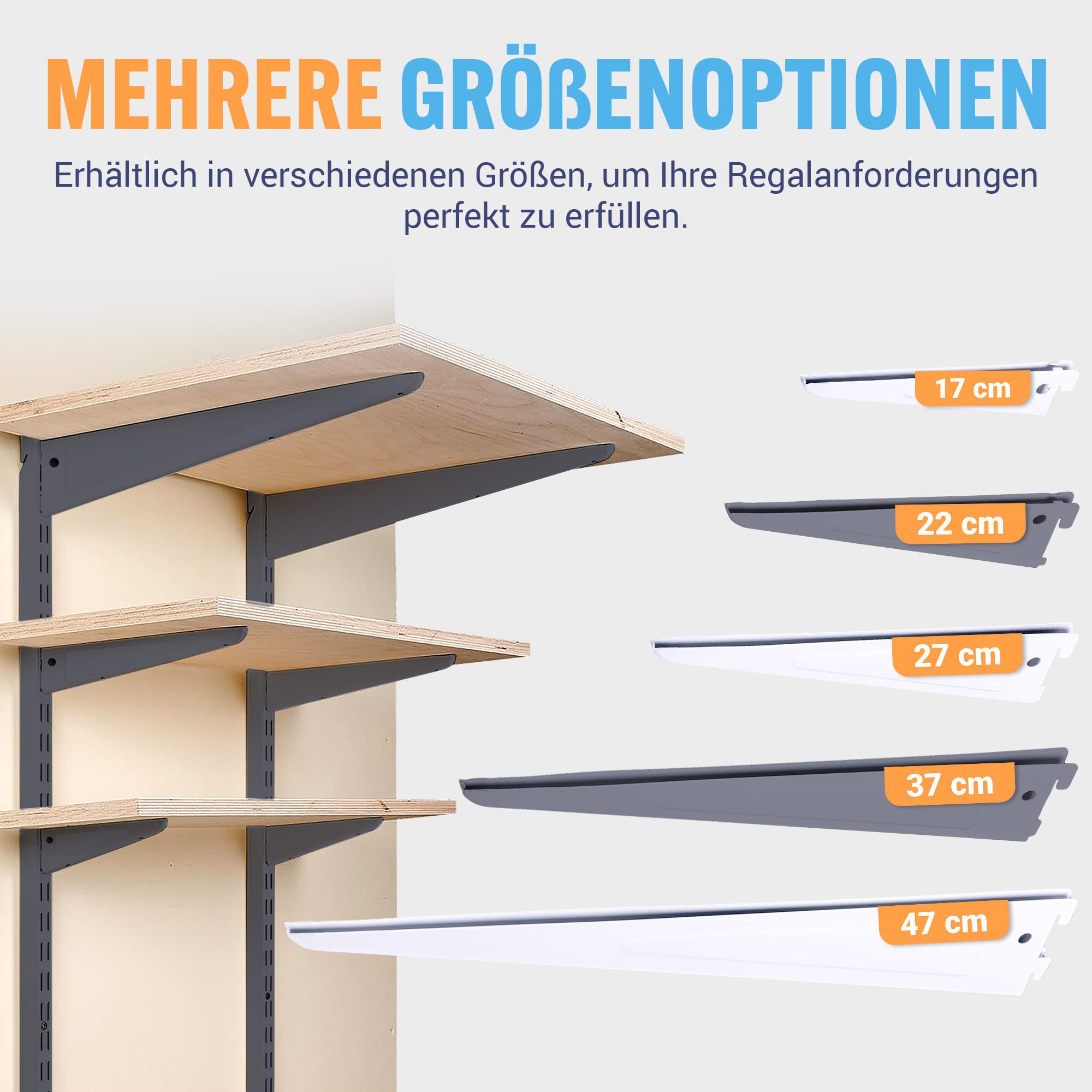 BOOMET Wandregalhalter Regalträger 2-reihig für Wandschienen, 1 10-tlg., Re günstig online kaufen