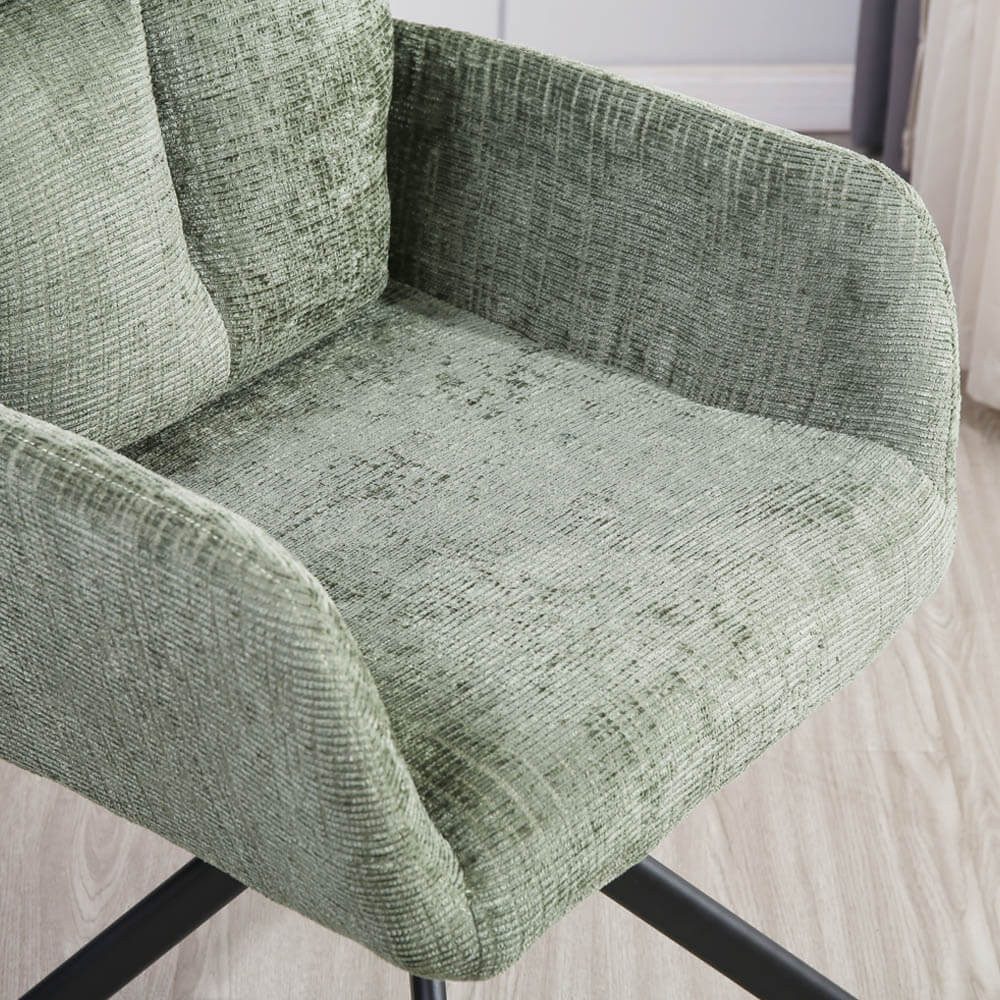 HOME DELUXE Esszimmerstuhl ALUNA mit Armlehne (2 St), 360° Drehfunktion, Armlehnen Stuhl, Polsterstuhl – Bild 3 von 5