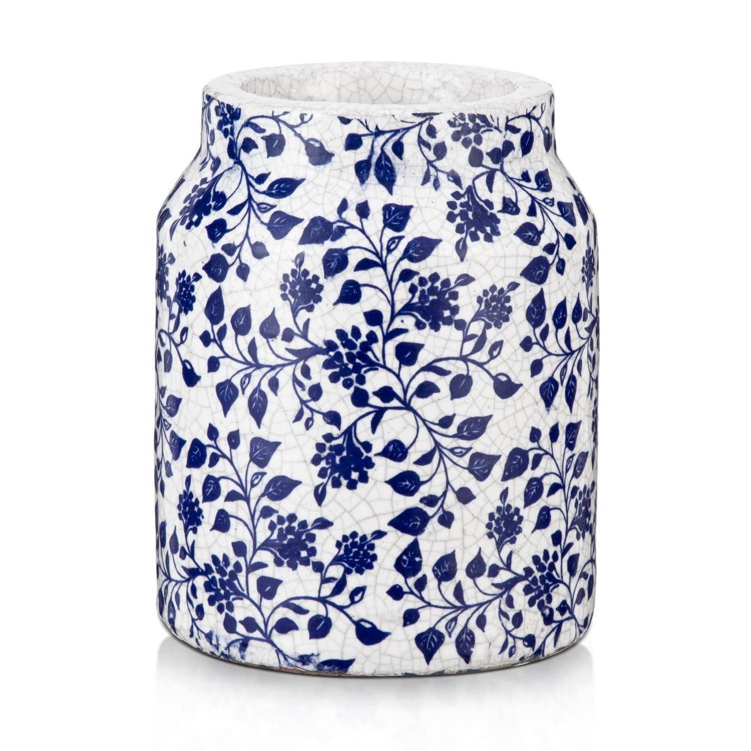 LuxusKollektion Dekovase Keramik Vase Blau Weiss Chinoiserie Vintage (1 St)