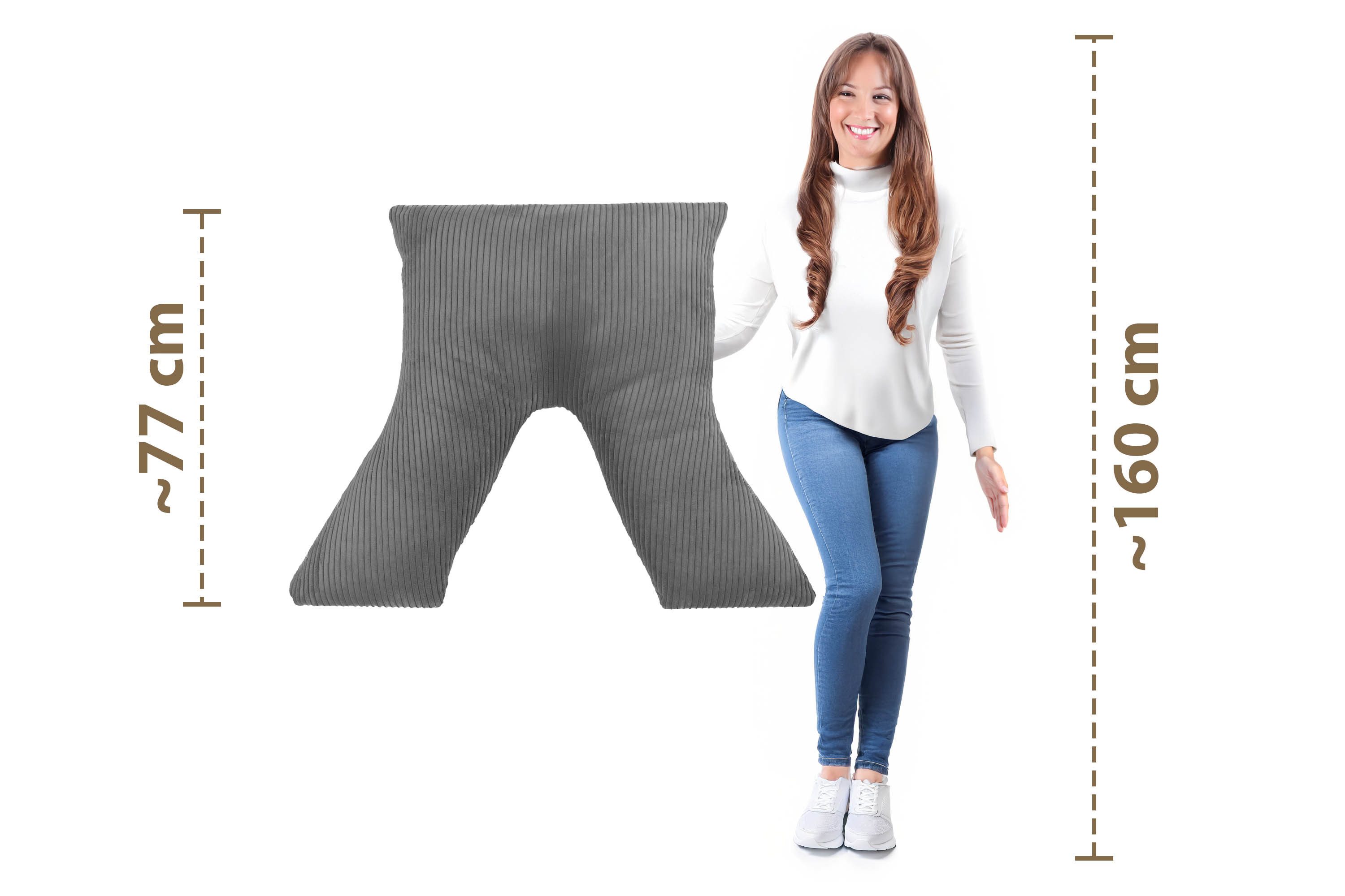 Amilian Schlafkissen - Lesekissen für Bett und Sofa - Seitenschläferkissen - Stillkissen, Seitenschläfer, Rückenlage, Schlafkissen für Seitenlage, Kissen mit Füllung und abnehmbarem Bezug - Stillhilfe