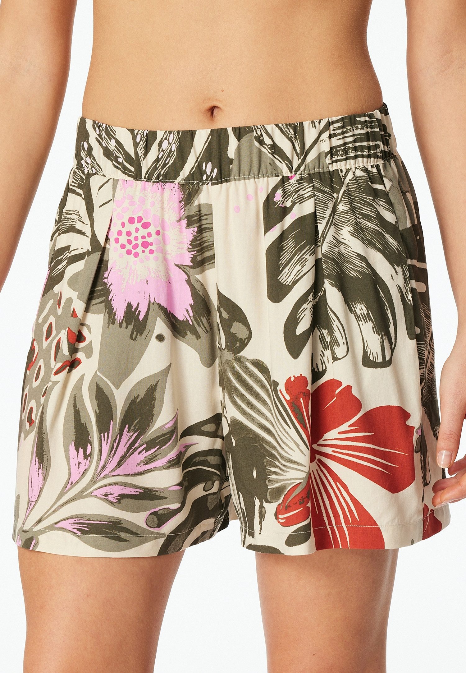 Schiesser Loungepants Mix + Relax elastischer Bund, Viskose, seitliche Taschen, weites Bein