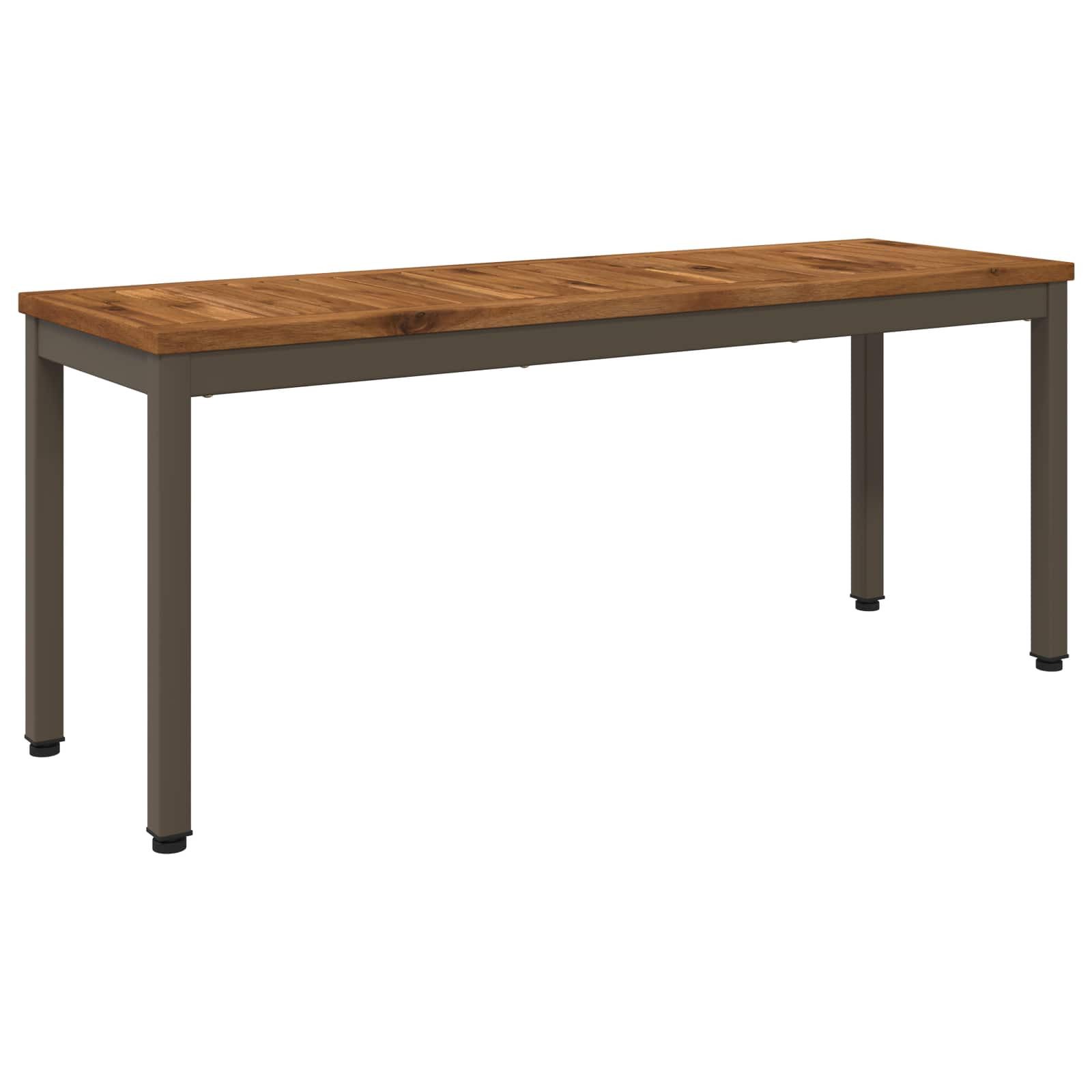 vidaXL Gartenbank Gartenbank 108,5 x 35 x 45 cm Massivholz Rechtwinklig (1-St)
