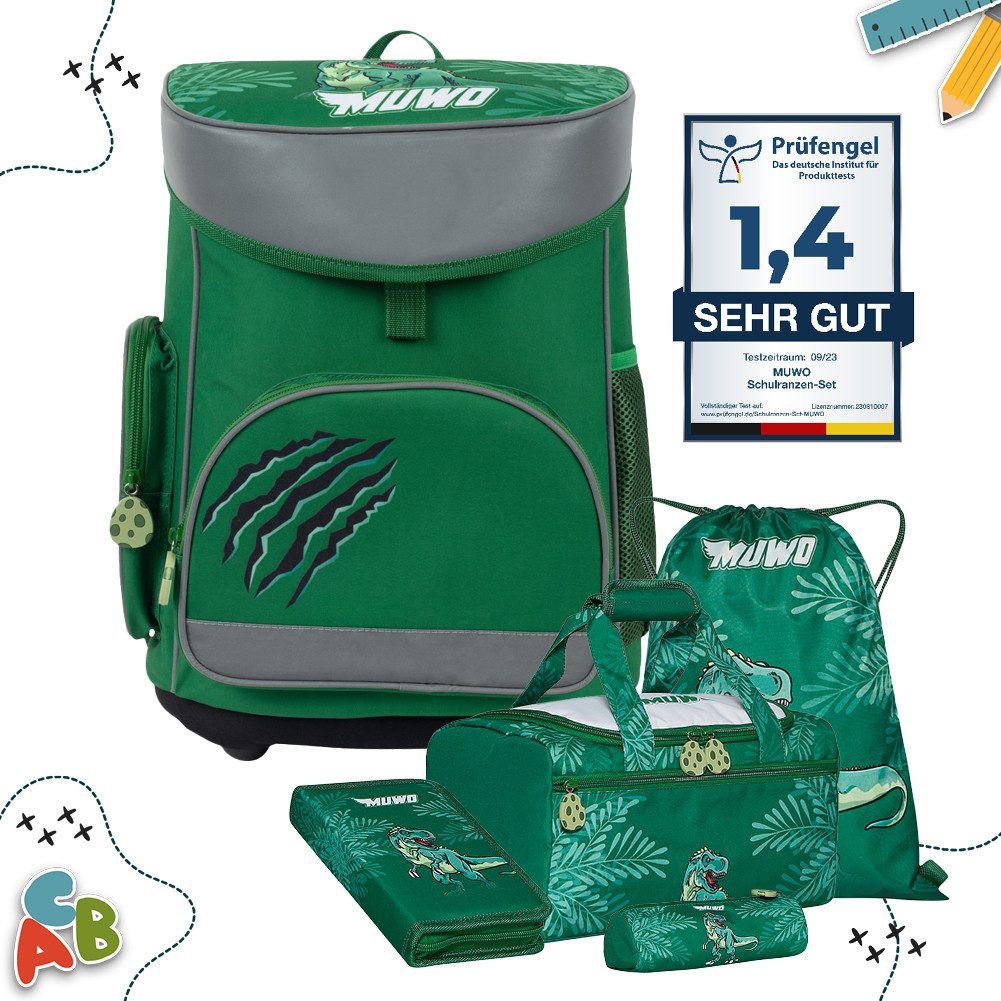 MUWO Schulranzen Kinder Schulranzen Set 5-tlg. verschiedene Motive
