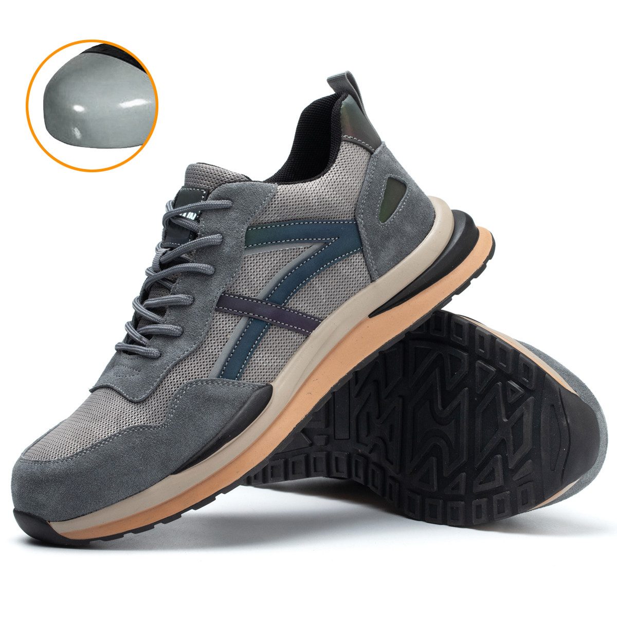 PROCHAIN S1P SRC Arbeitsschuhe Modische Herren Sicherheitsschuh (Stahlkappe Arbeitsschuhe chutzschuhe Schutzausrüstung, sportlich, bequem, leicht, atmungsaktiv, weich und rutschfest) Herren- und Damenmodelle Indoor und Outdoor