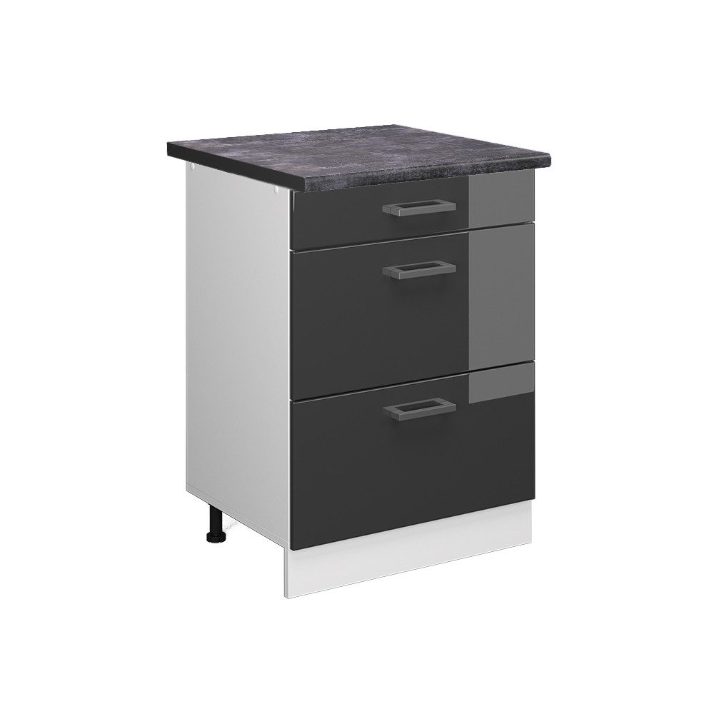 Vicco Unterschrank R-Line, Anthrazit Hochglanz/Weiß, 60 günstig online kaufen