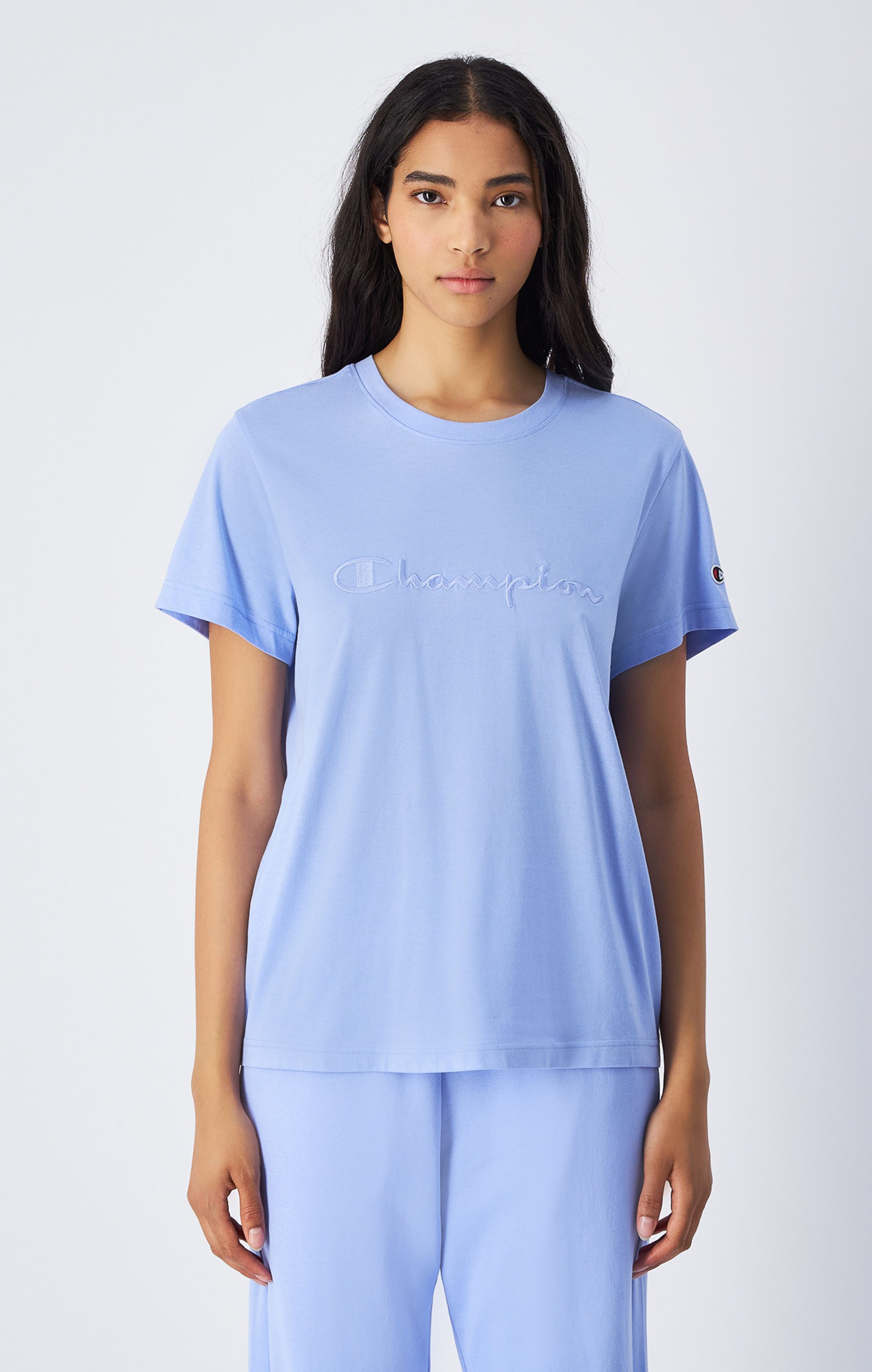 Champion T-Shirt Kurzarm, mit Rundhalsausschnitt, aus Baumwolle