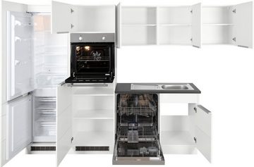 Kochstation Winkelküche KS-Brindisi, mit E-Geräten, Stellbreite 290/170 cm