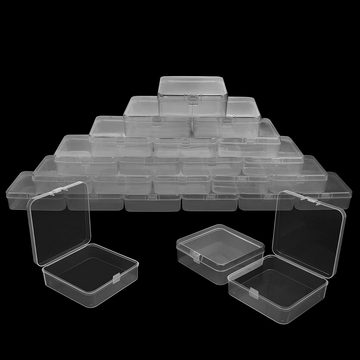 Belle Vous Aufbewahrungsbox Kleine Kunststoff-Aufbewahrungsbox (24 Stück) - 8,3 x 8,3 x 2,8 cm, Small Plastic Storage Box (24 pcs) - 8.3 x 8.3 x 2.8 cm Mini Boxes