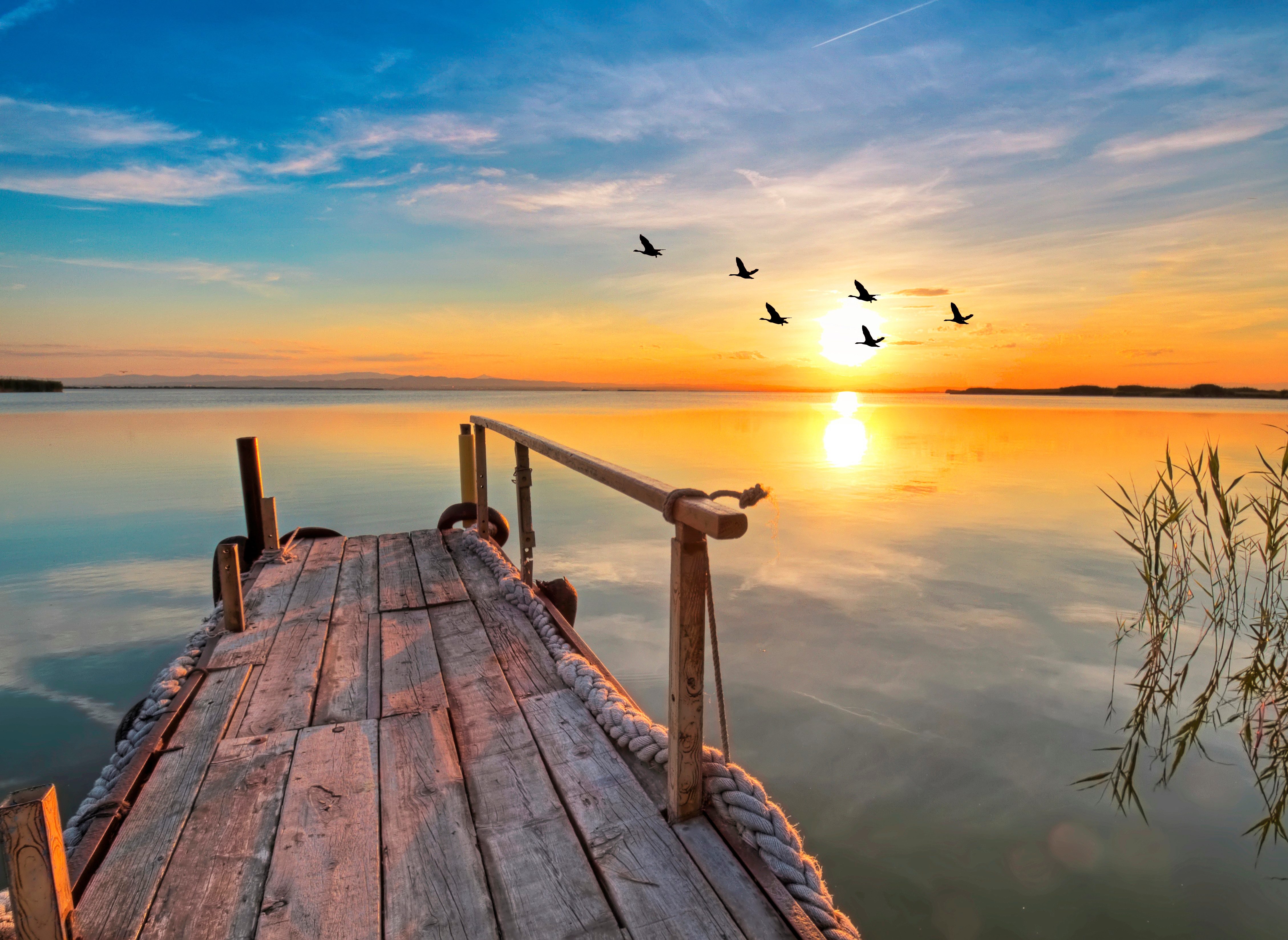 Fototapete VLIES-Tapete Premium "Sunset Pier"