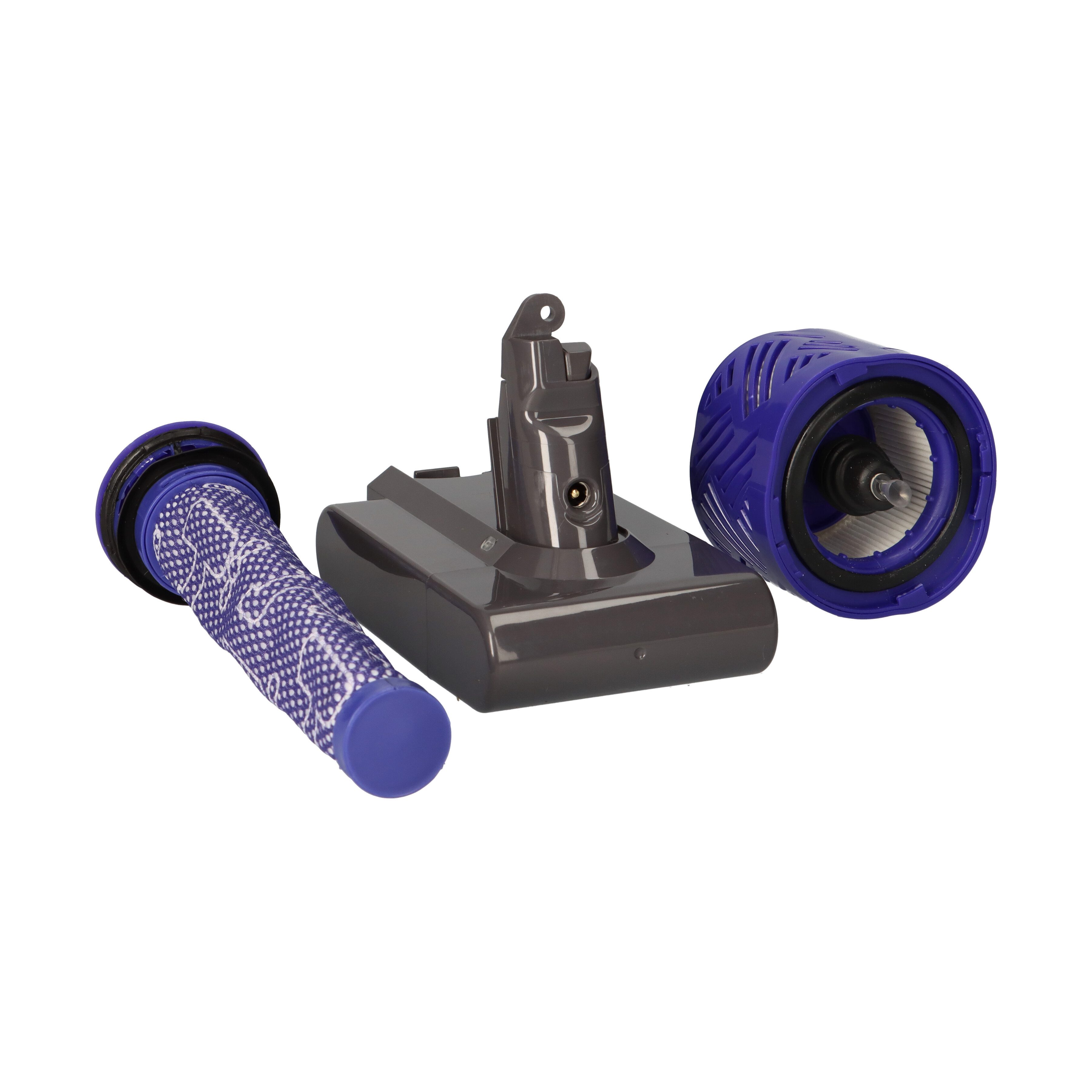 Akkuman Ersatzakku für Dyson V6 Staubsauger 21,6V 6000mAh 129,6Wh Staubsauger-Akku