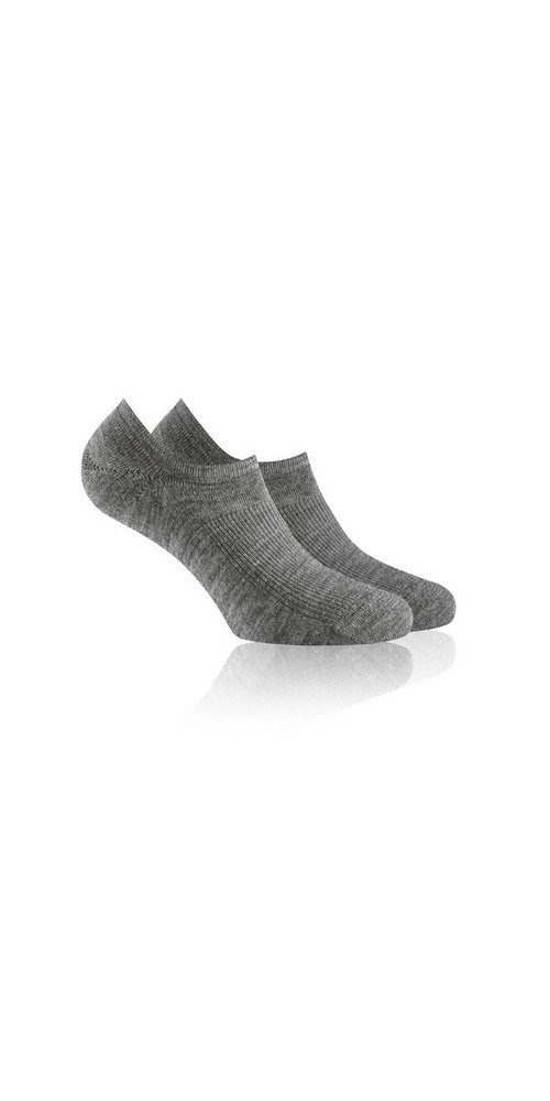 Rohner Socks Socken Tagessocke Sneaker SupeR WO Footie grau - 1 Paar