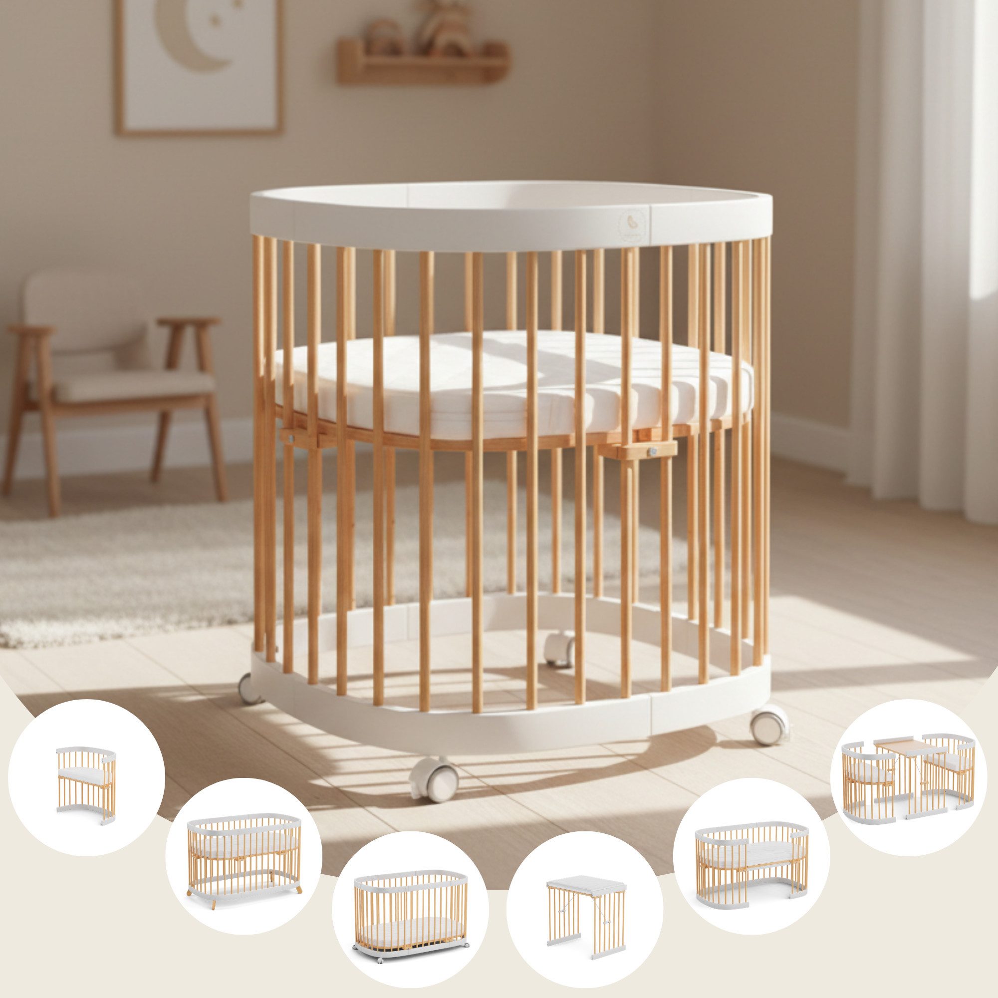 Kinderbett tweeto Babybett 7in1