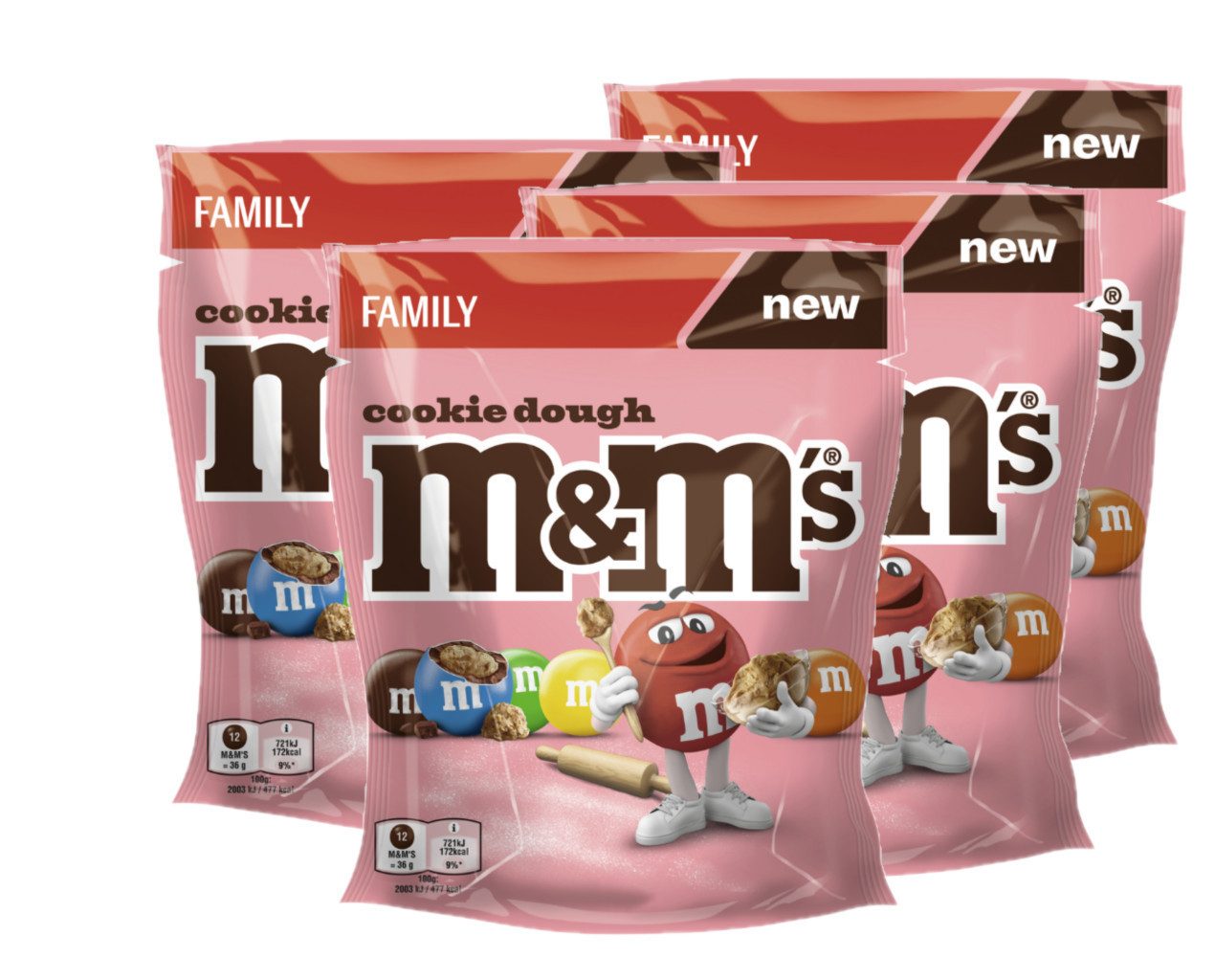 M&M's Süßigkeit M&M'S Cookie 4x 290g (1160g)
