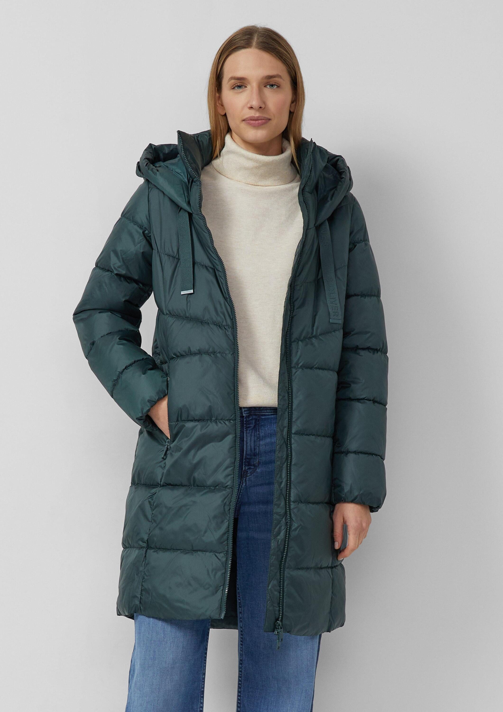 s.Oliver Wintermantel Outdoor-Mantel Steppmantel mit Stehkragen und Kapuze günstig online kaufen