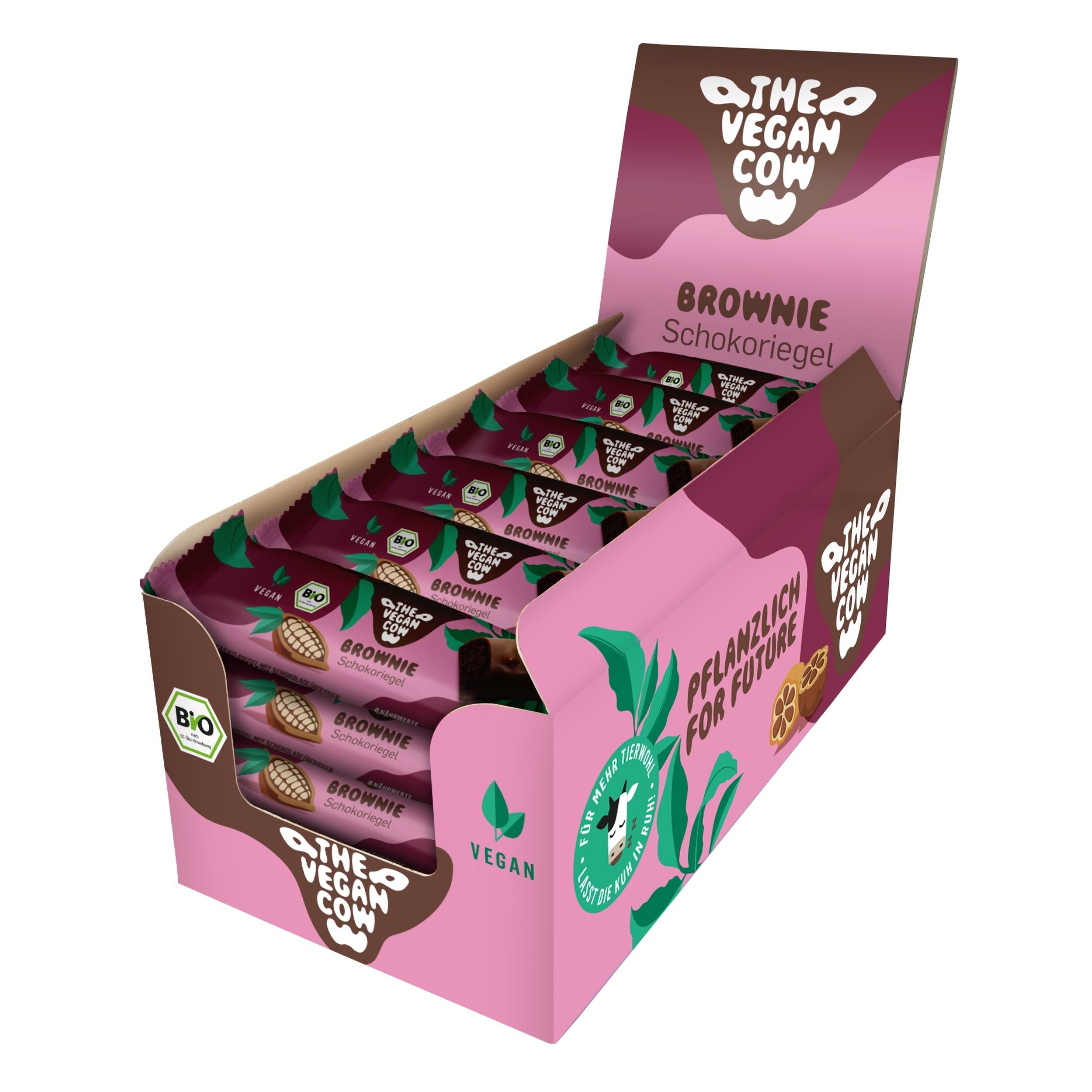 THE VEGAN COW Süßigkeit THE VEGAN COW - Schokoriegel Brownie 24x40gr