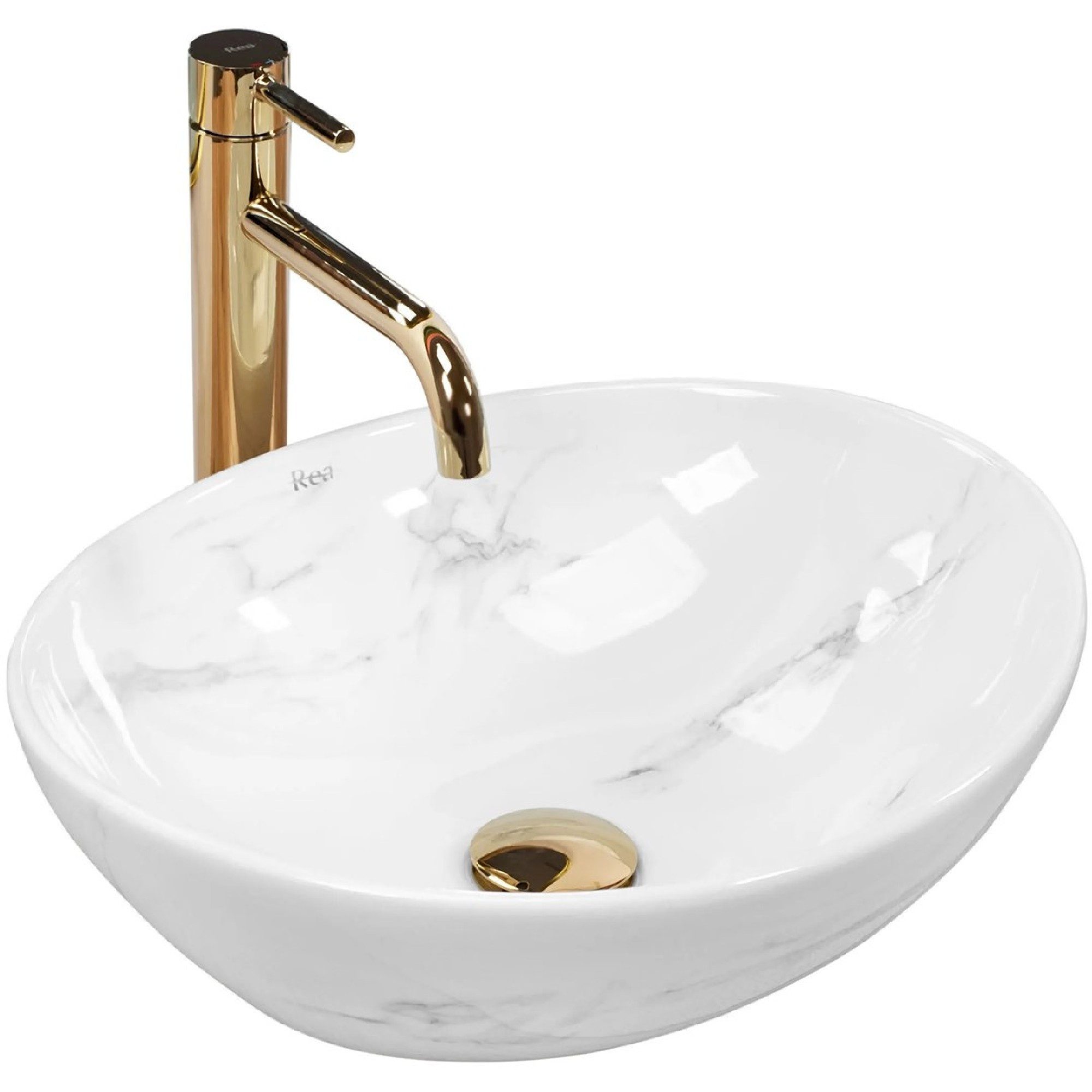 GTM Design Aufsatzwaschbecken Modern Waschbecken ohne Hahnloch Elegant Aufsatzwaschbecken Oval
