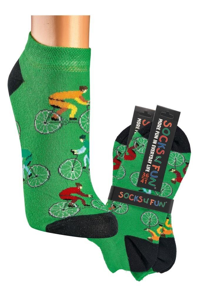 FussFreunde Sneakersocken 2 Paar witzige Fun Sneakersocken Spaß mit Socken lustige Geschenkidee