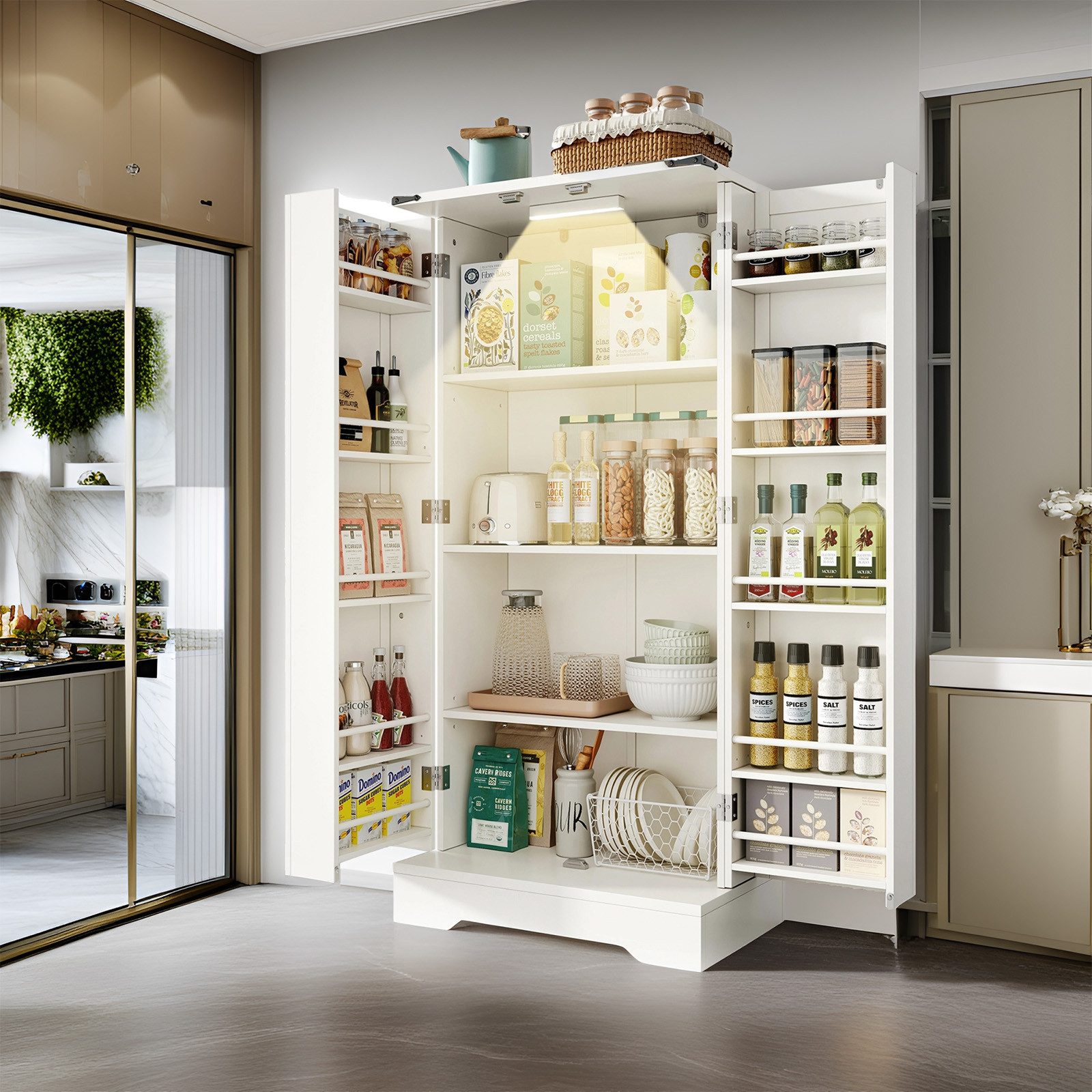 OKWISH Sideboard Modernes Küchenschrank,Anrichte,Aufbewahrungsschrank (128, günstig online kaufen