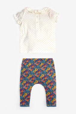 Next Langarmshirt & Leggings Baby-Set mit T-Shirt, Leggings und Stirnband (3-tlg)