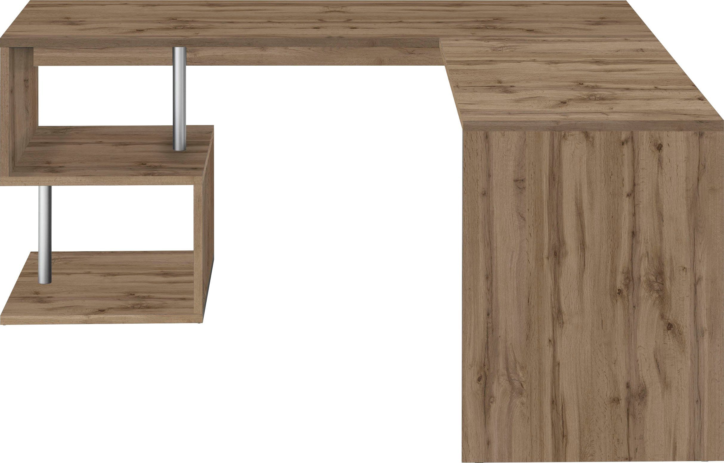 Home affaire Eckschreibtisch Esse, Schreibtisch im modernen Design, mit oder ohne Monitoraufsatz Breite 180/160 cm, "Made in Italy"