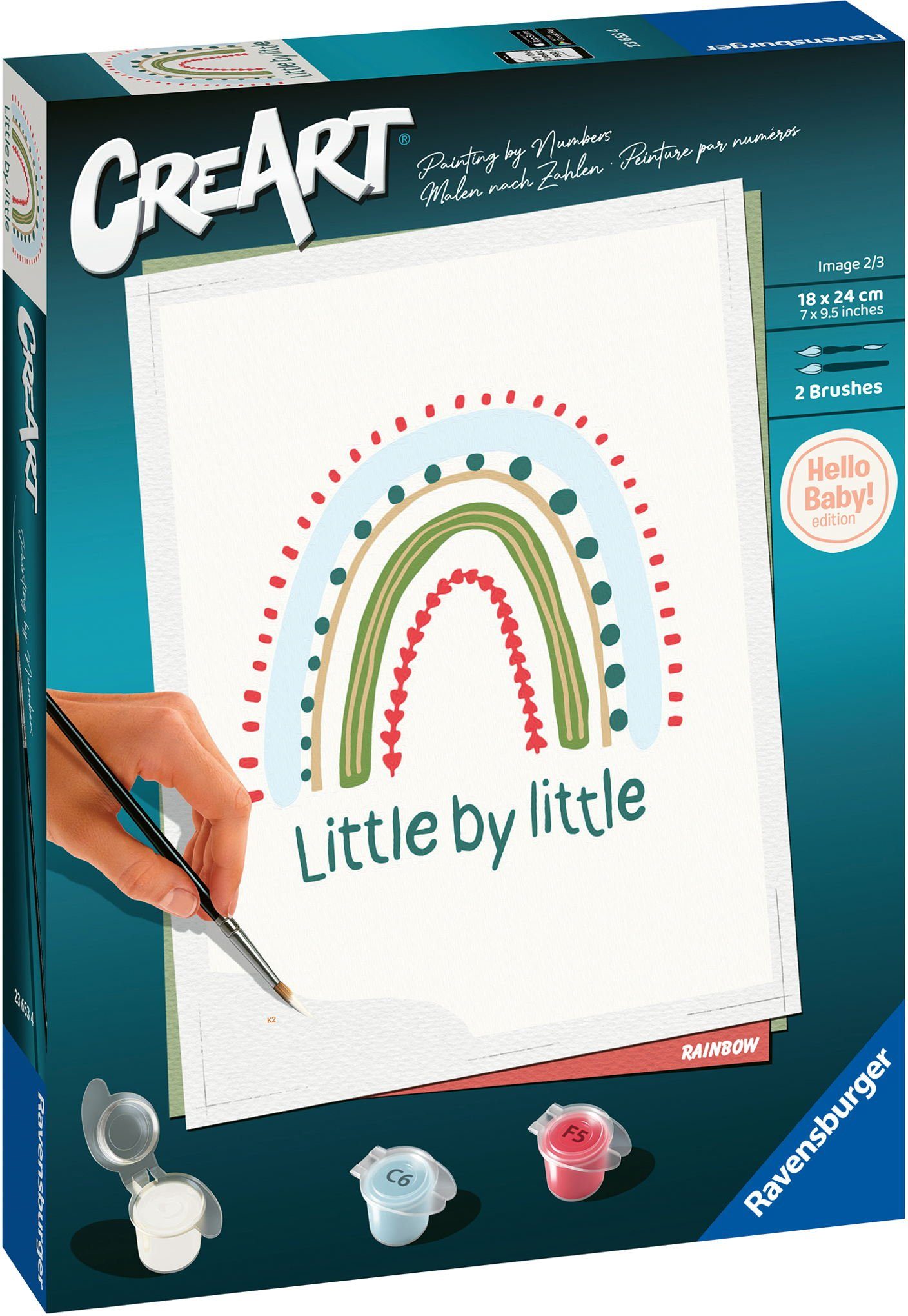 Malen nach Zahlen Malen nach Zahlen Classic Serie D Hello Baby Rainbow 23653